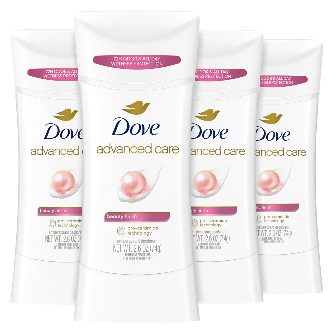 Dove Female Advanced Care Antiperspirant Fresh Scent Deodorant Stick Beauty Finish For 48 Hour Protection And Soft And Comfortable Underarms Oz 4, 2.6 Count, Pack Of 1