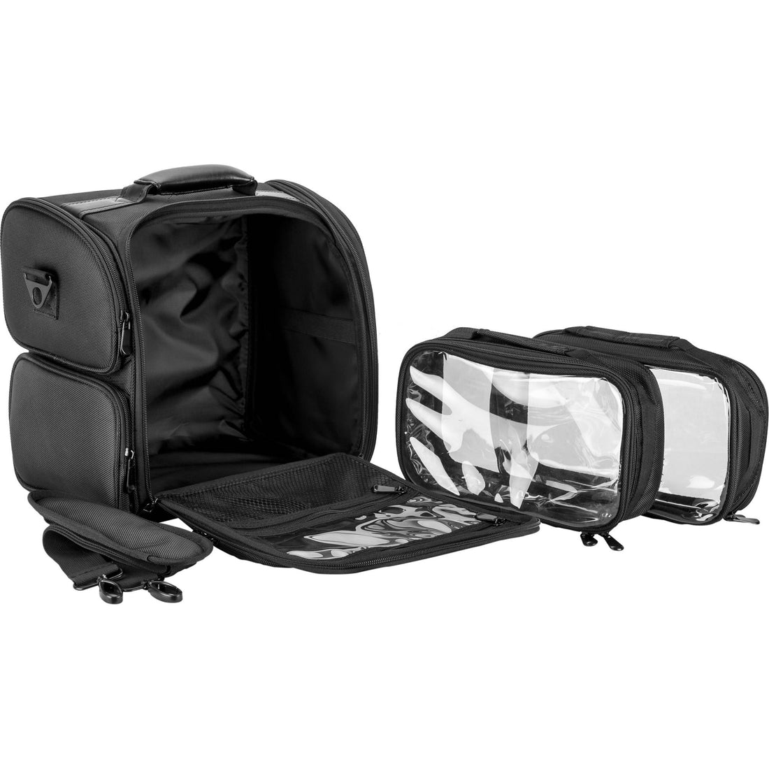 Hiker Hk3603 Soft Sided Professional Travel Makeup Case, Nylon Black