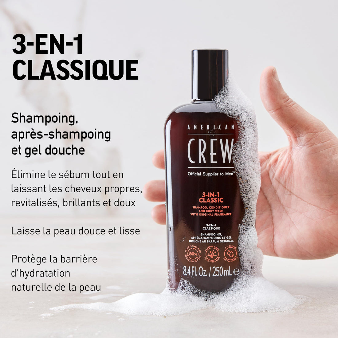 American Crew 3-in-1 Shampoo and Conditioners 33.8 Fluid Ounce