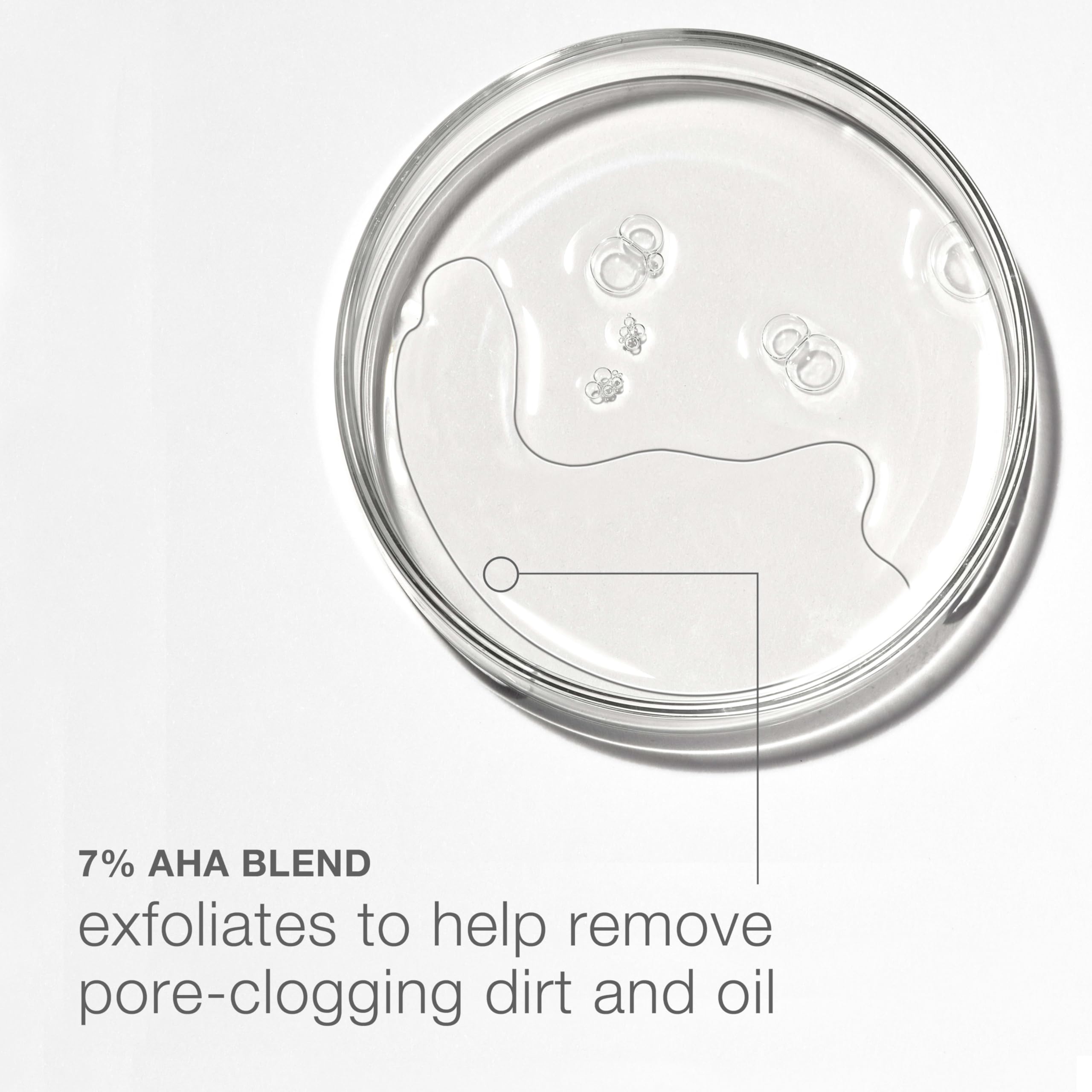 Neutrogena Stubborn Texture Liquid Exfoliant with 7% AHA Blend & Pro-Vitamin B5 designed for Acne-Prone & Oily Skin, Liquid Face Exfoliator, Oil- & Fragrance-Free, 4.3 fl. oz