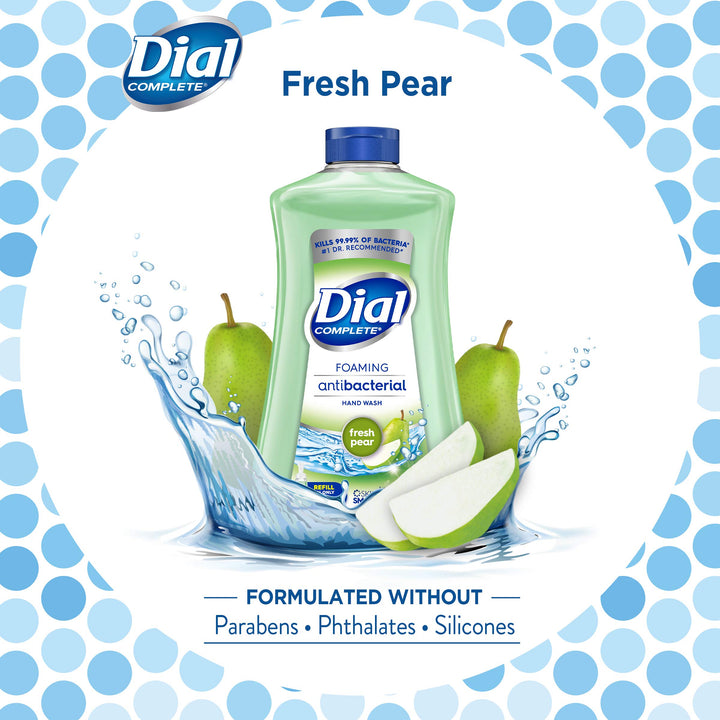Dial Complete Antibacterial Foaming Hand Soap Refill, Fresh Pear, 32 Fluid Ounces (Pack of 3)