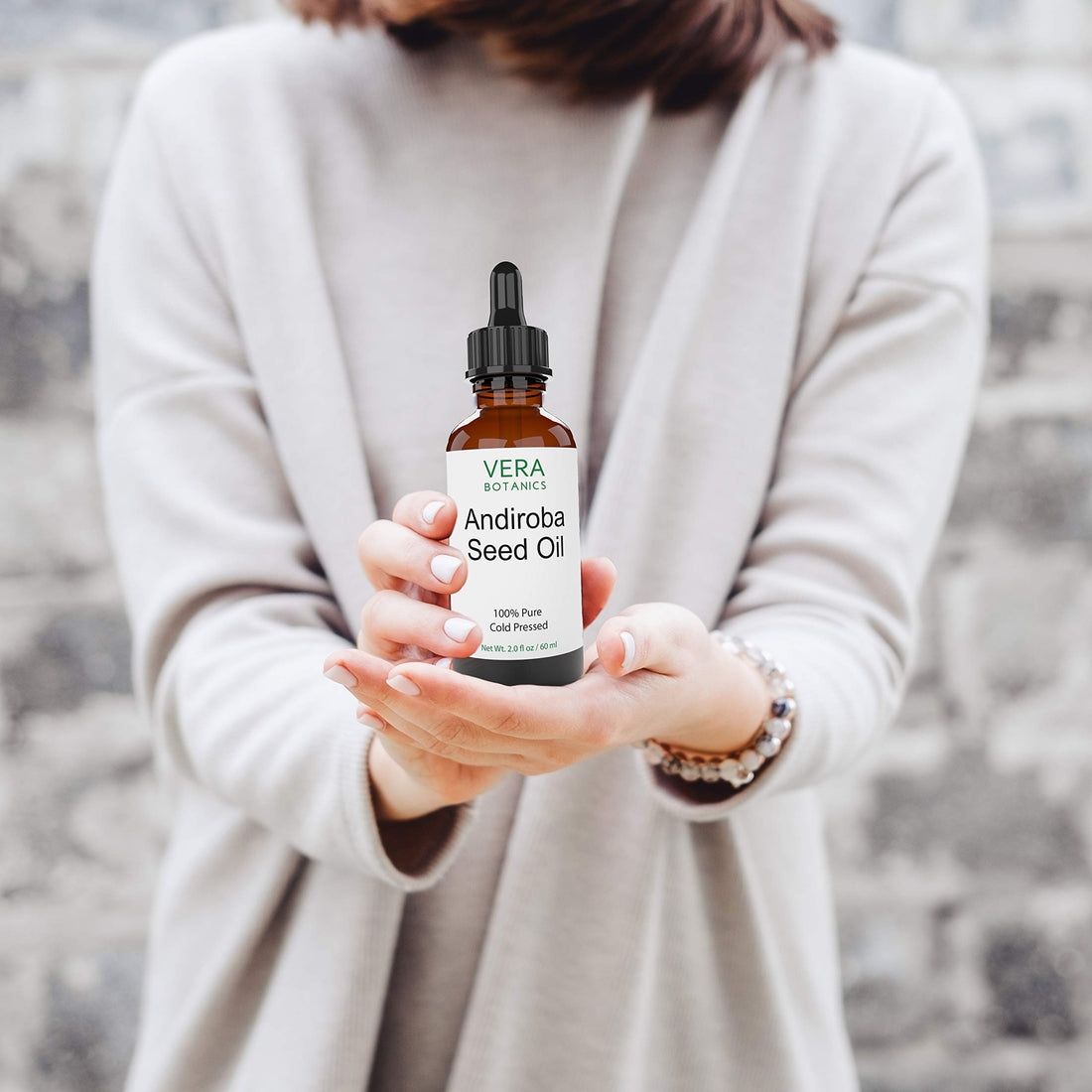 Vera Botanics ANDIROBA OIL 100% Pure & Natural, Unrefined, Cold-Pressed For Face, Dry Skin, Nails, Lips, Body & Hair - Reduce Hair Breakage, Even Out Skin Tone, Therapeutic Massage