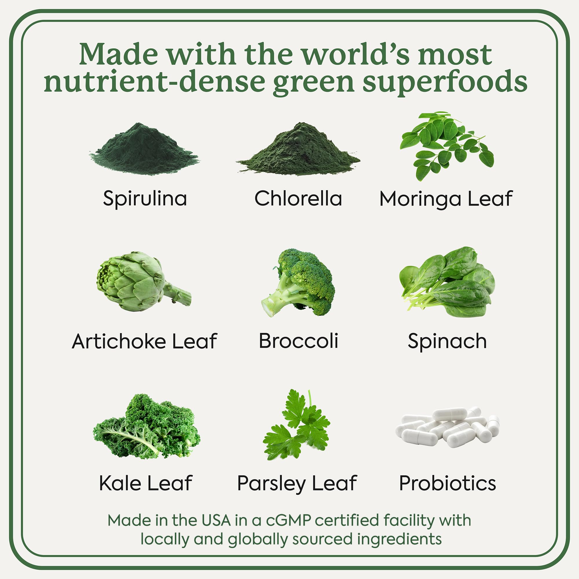 Plant People WonderGreens Veggie Gummies Super Greens with Probiotics Multivitamin Support Gummy for Wellbeing, Energy, Immune and Gut Health, Green Apple Flavor (Trial Size, 10 Count)