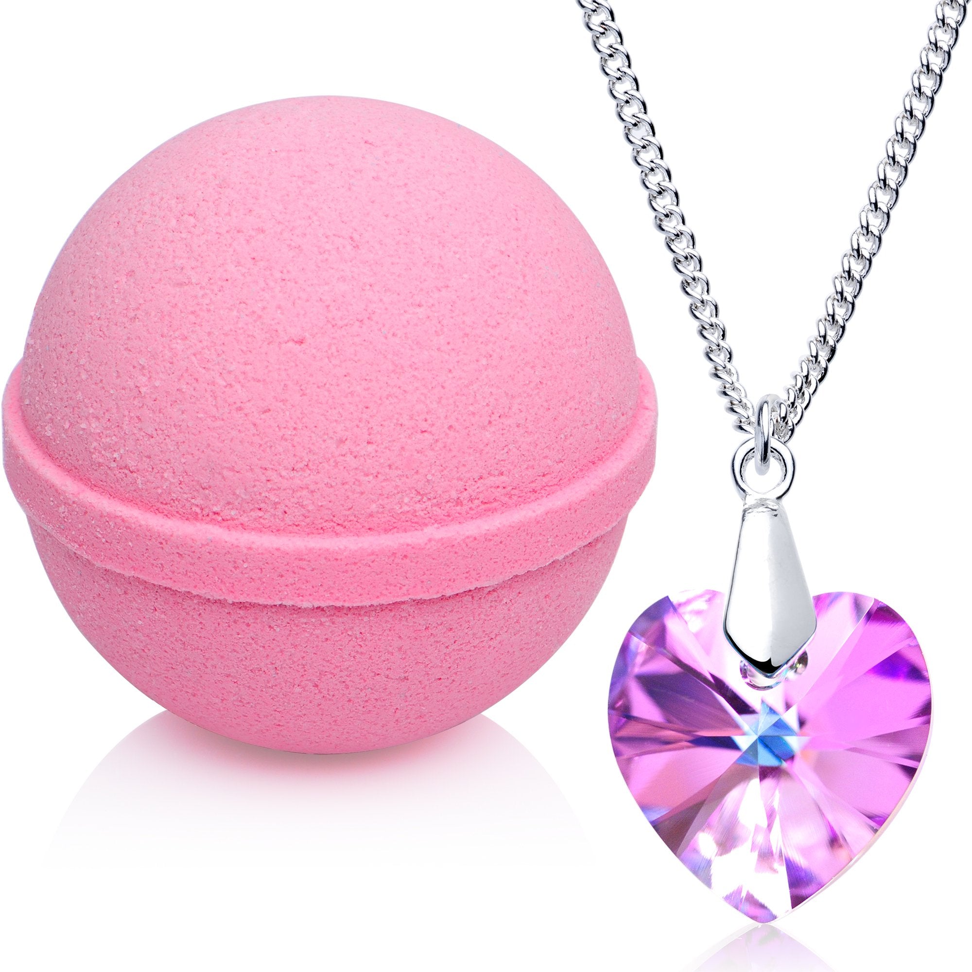 Jackpot Candles Love Potion Bath Bomb with Necklace Created with Swarovski Crystal Extra Large 10 Oz