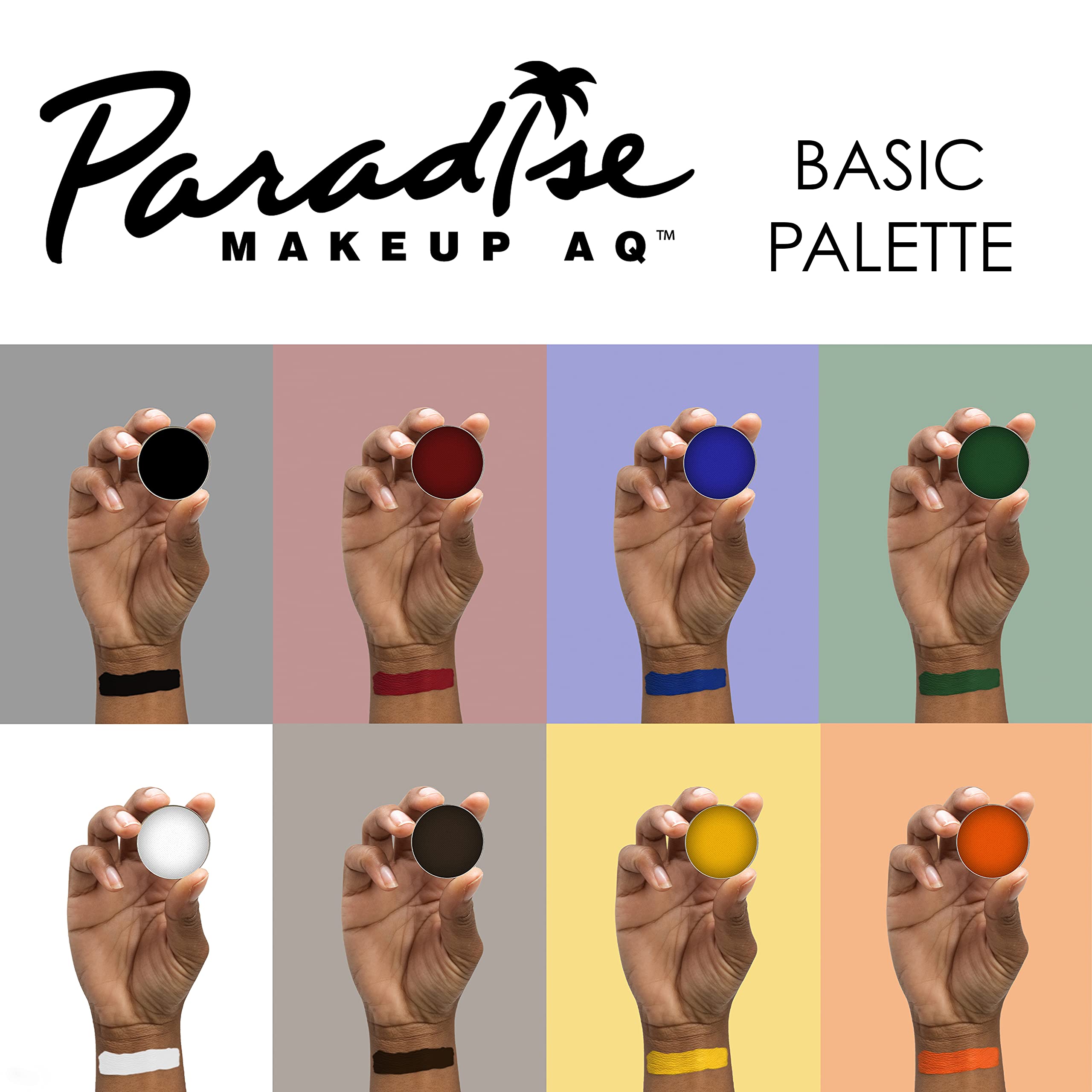 Mehron Face Paint Palette With 8 Colors By Paradise Makeup Aq (Basic)