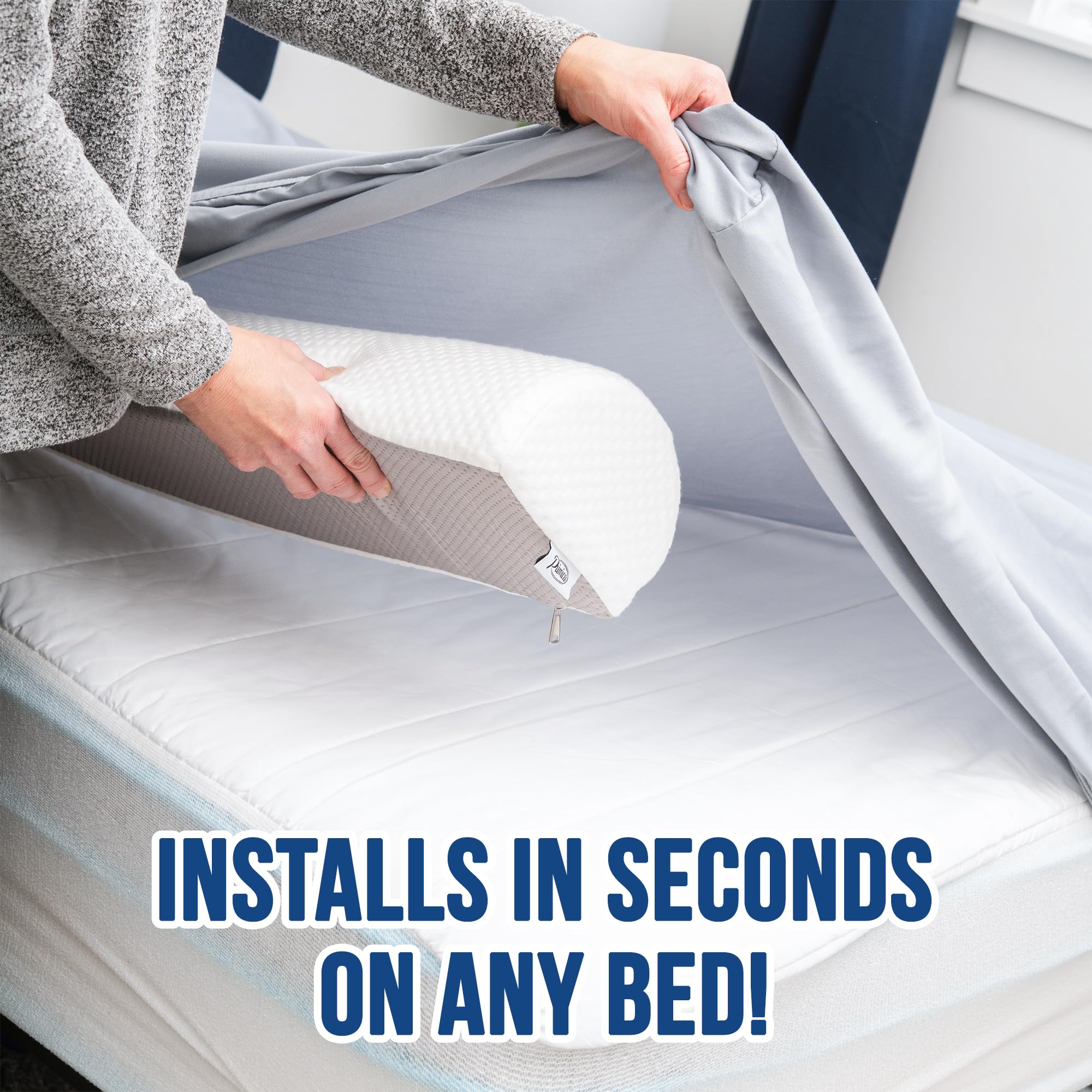 Primica Toddler Bed Bumper - Single Hypoallergenic Foam Bed Rail for Queen, King, and Twin Beds (1)