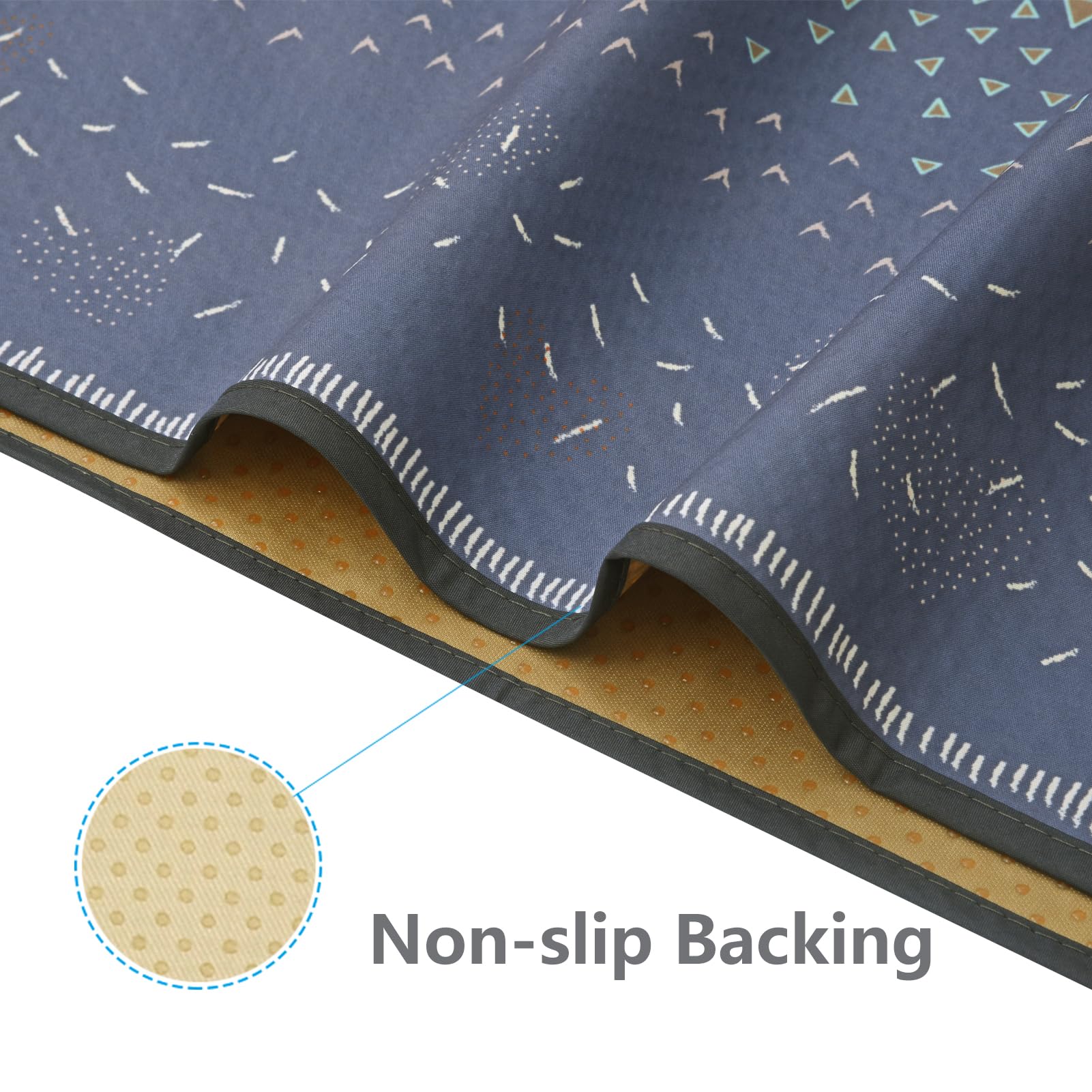 Splat Mat for Under High Chair/Arts/Crafts, WOMUMON 51 Waterproof Spill Mat Washable Non-Slip Floor Protector Splash Mat, Messy Mat and Table Cloth