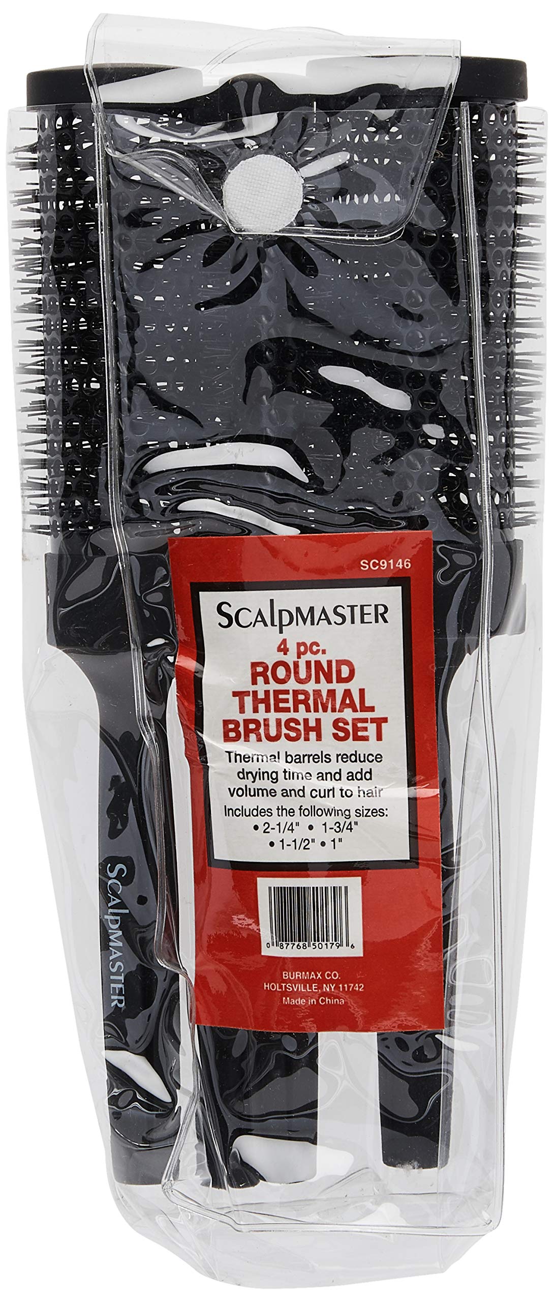 Scalpmaster 4 Piece Round Thermal Brush Set
