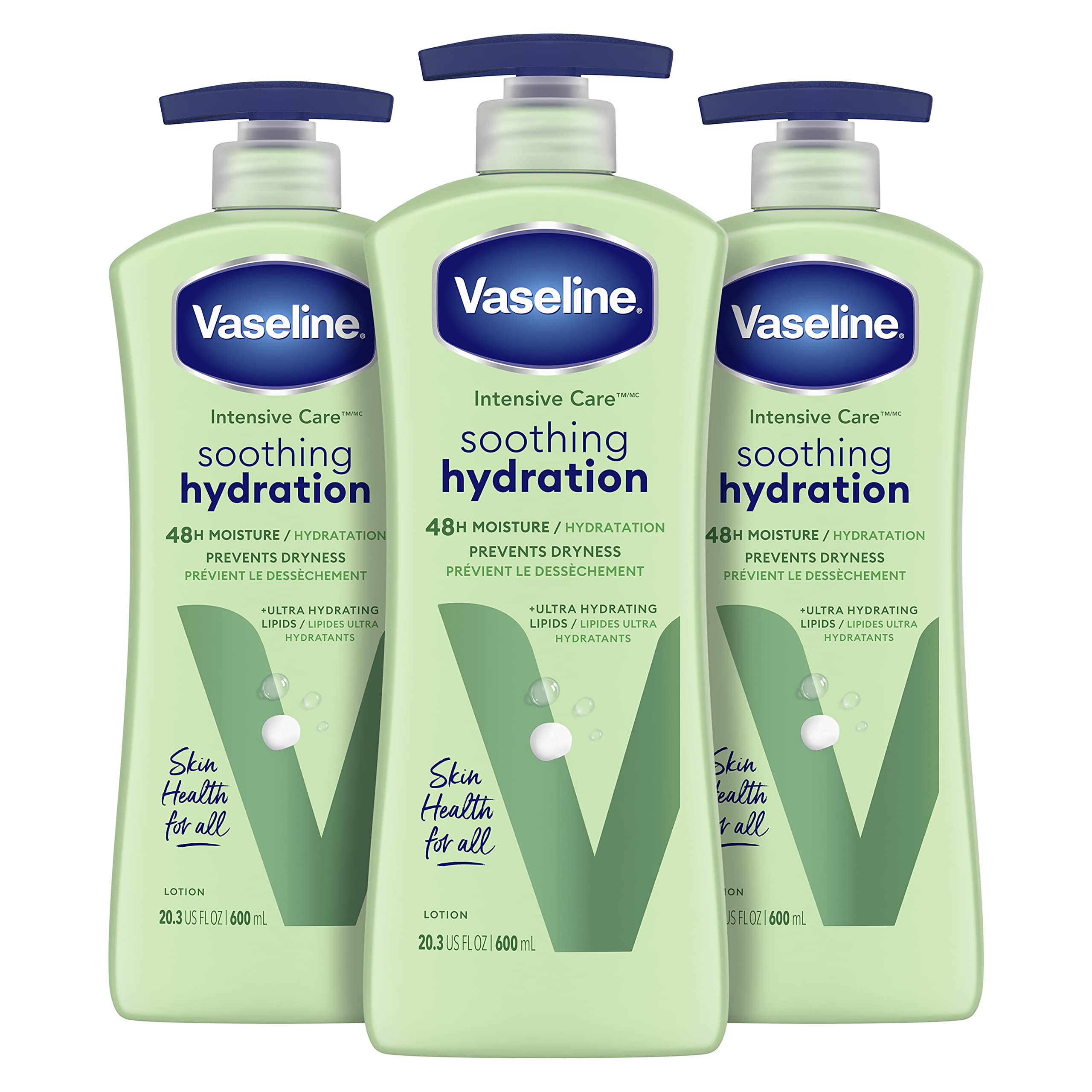 Vaseline 20.3 Oz, 3 Count , Aloe Soothe : Intensive Care Lotion, Aloe Soothe 20.3 Oz, 3 Count