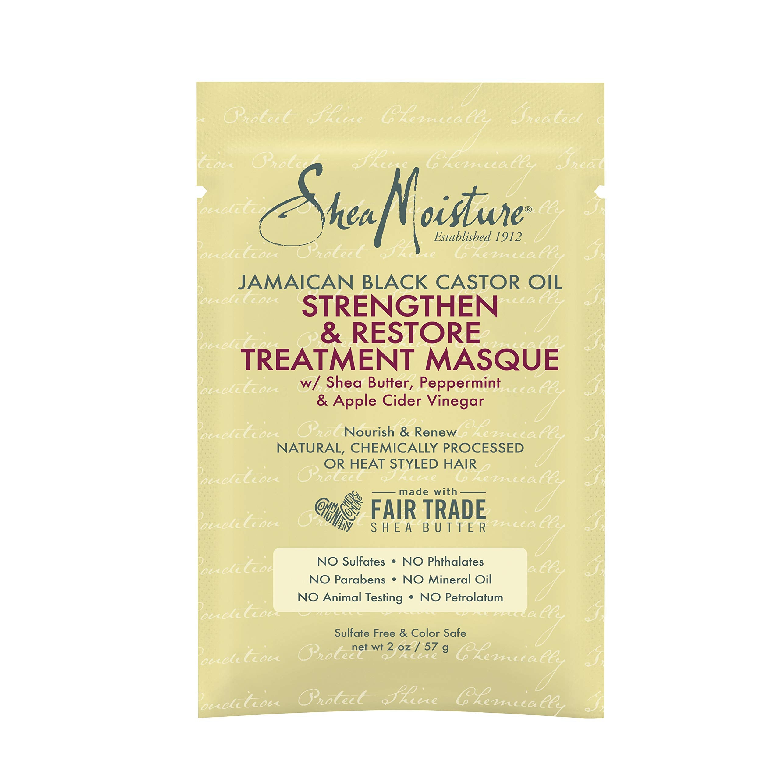 Shea Moisturiserure Jamaican Black Castor Oil Masque Tretment Packet 2 Ounce