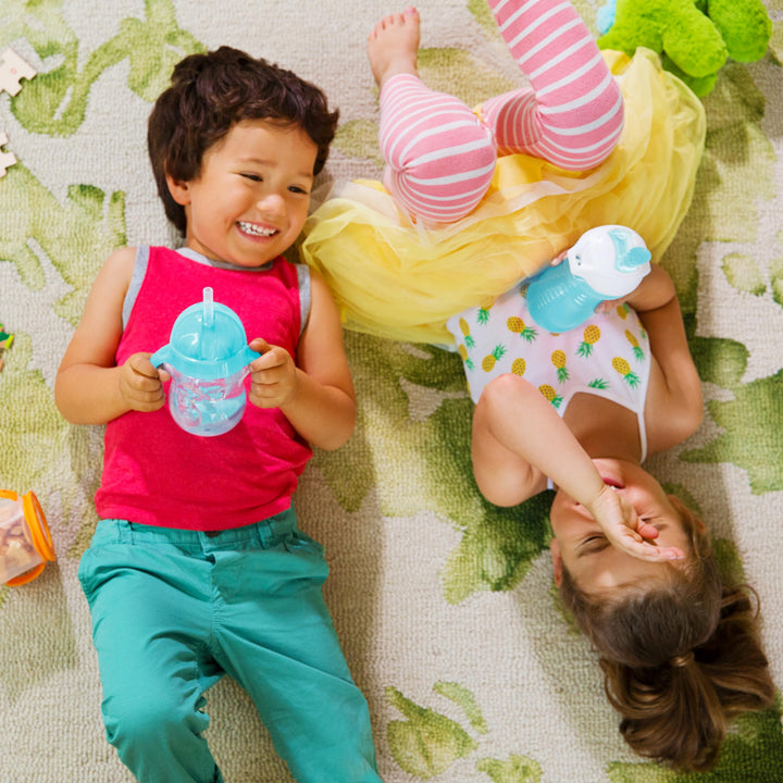 Munchkin® Click Lock™ Bite Proof Sippy Cup, 9 Ounce,2 Count (Pack of 1), Plastic, Blue/Green