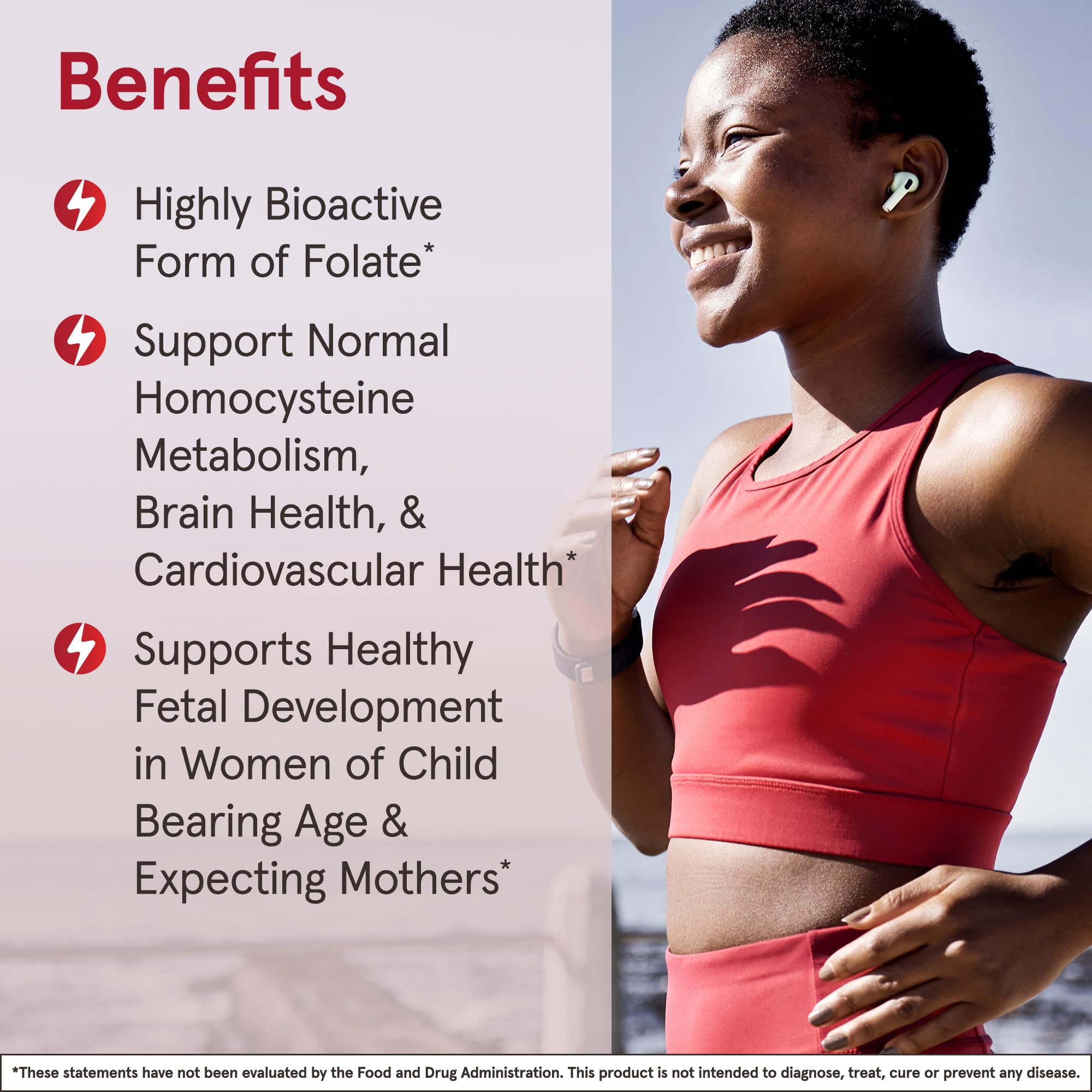 Jarrow Formulas Methyl Folate 1000 mcg, Dietary Supplement, Methyl Folate for Cellular Energy Support, 100 Veggie Capsules, 100 Day Supply