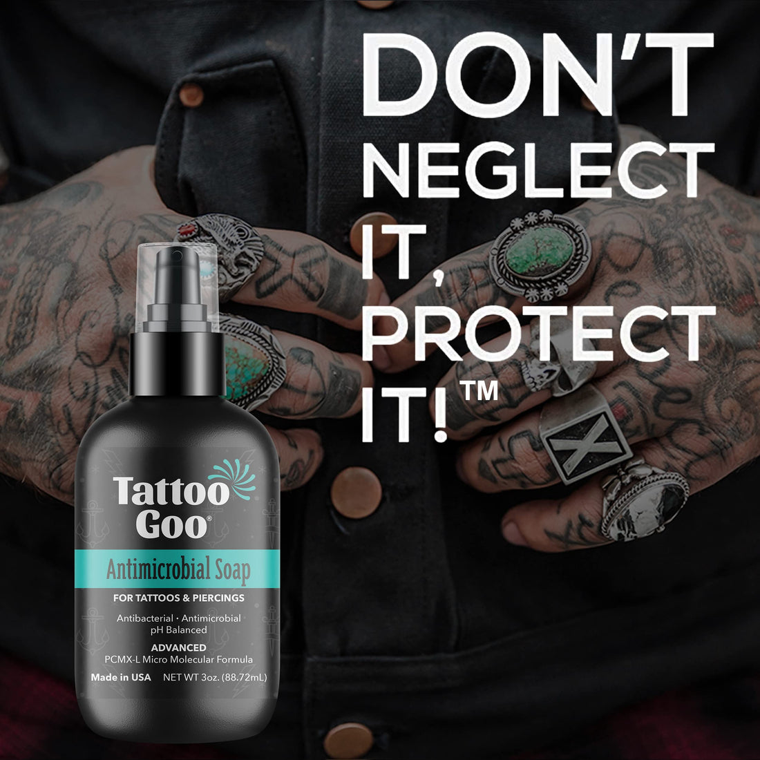 Tattoo Goo Deep Cleansing Soap for Tattoos & Piercings 2oz ââ‚¬â€œ New Formula