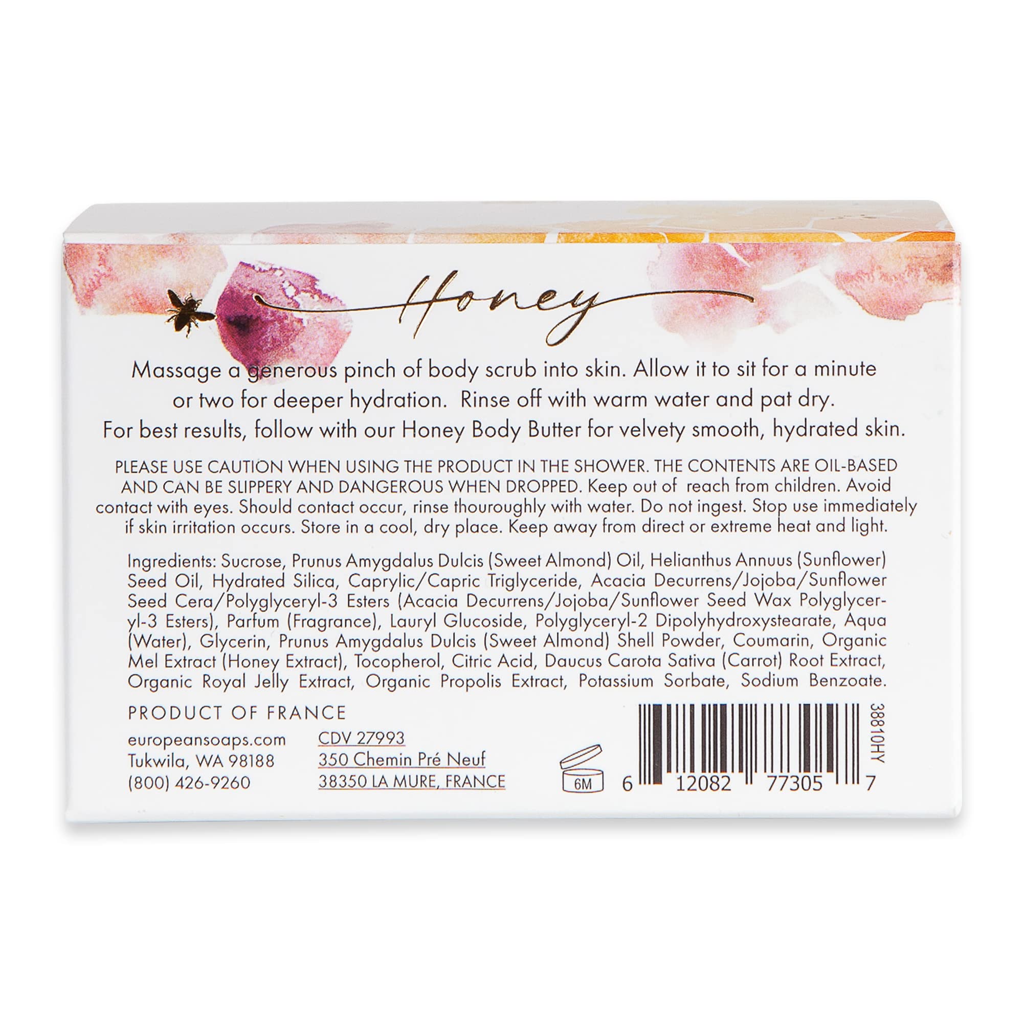 Pre de Provence Honey Collection Deeply Nourishing Body Scrub, 6.7 Fl Oz