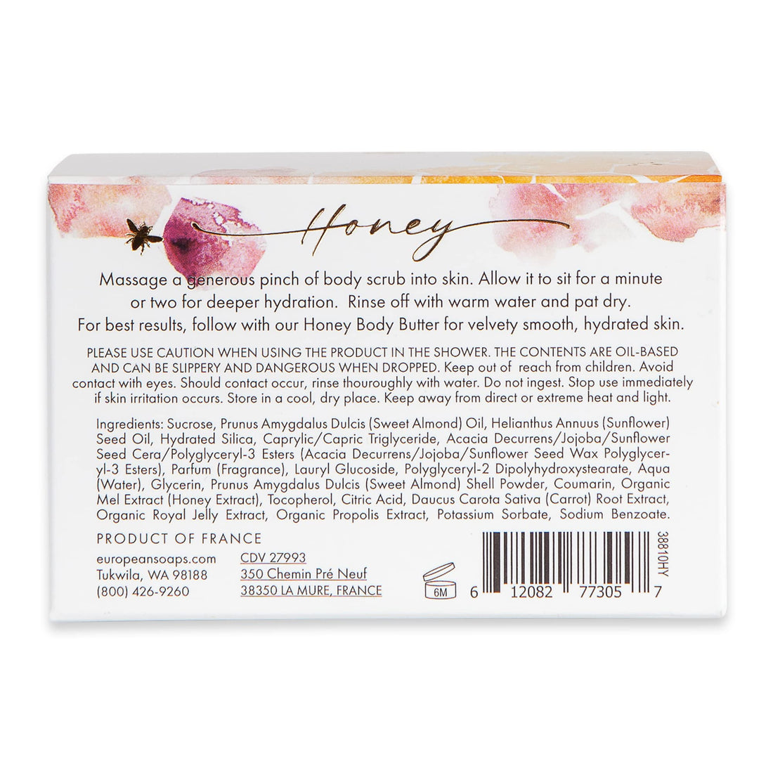 Pre de Provence Honey Collection Deeply Nourishing Body Scrub, 6.7 Fl Oz