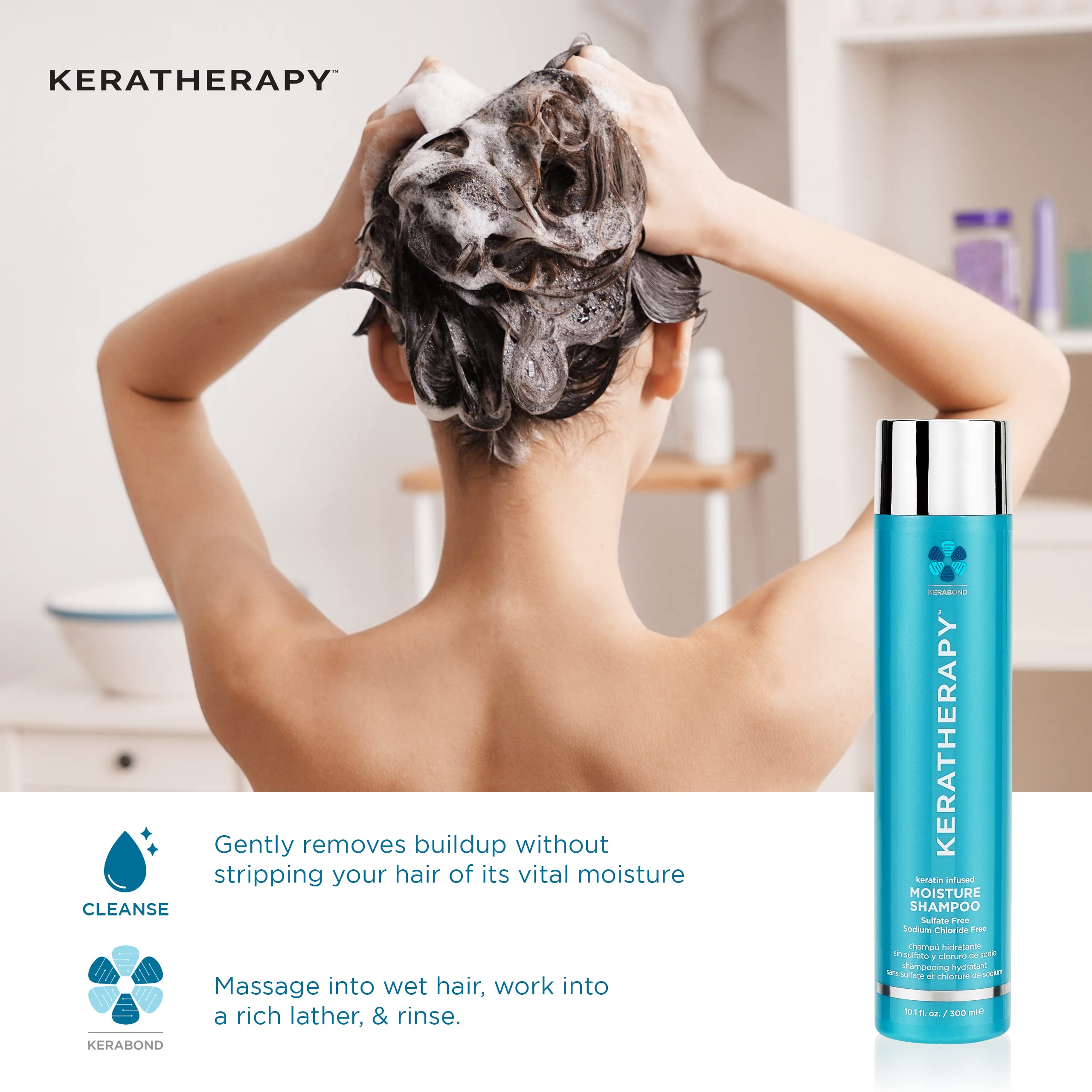 KERATHERAPY Keratin Infused Moisture Leave In Conditioner Spray, Clear, 8.5 Fl Oz