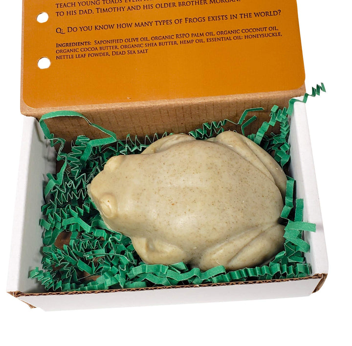 Nathan - Honeysuckle natural, vegan frog bath soap with shea butter