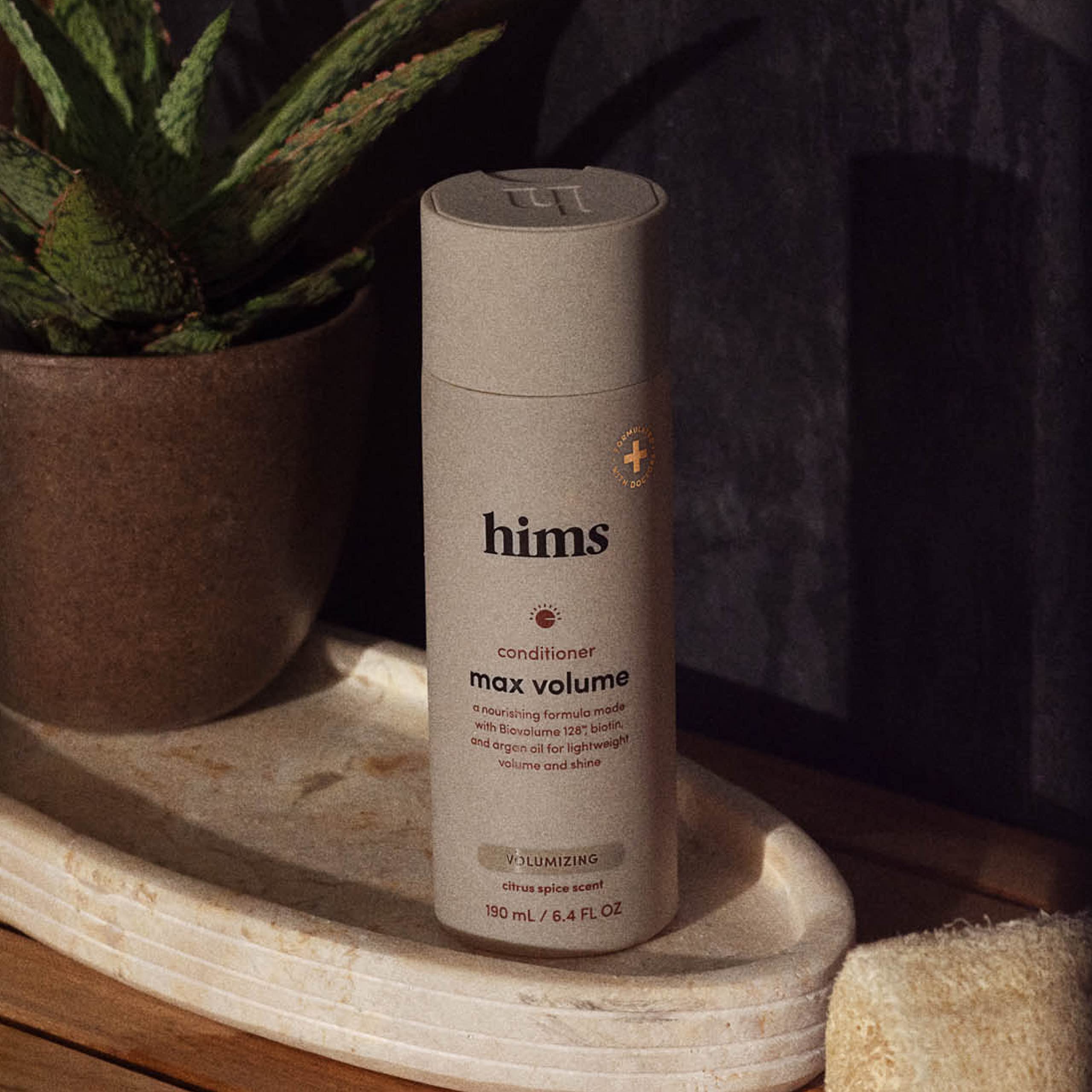 hims Max Volume Conditioner, 2 Pack - Volumizing Conditioner for Men with Biotin - Adds Lightweight Volume, Shine & Bounce - Citrus Spice - 2 x 6.4 fl oz