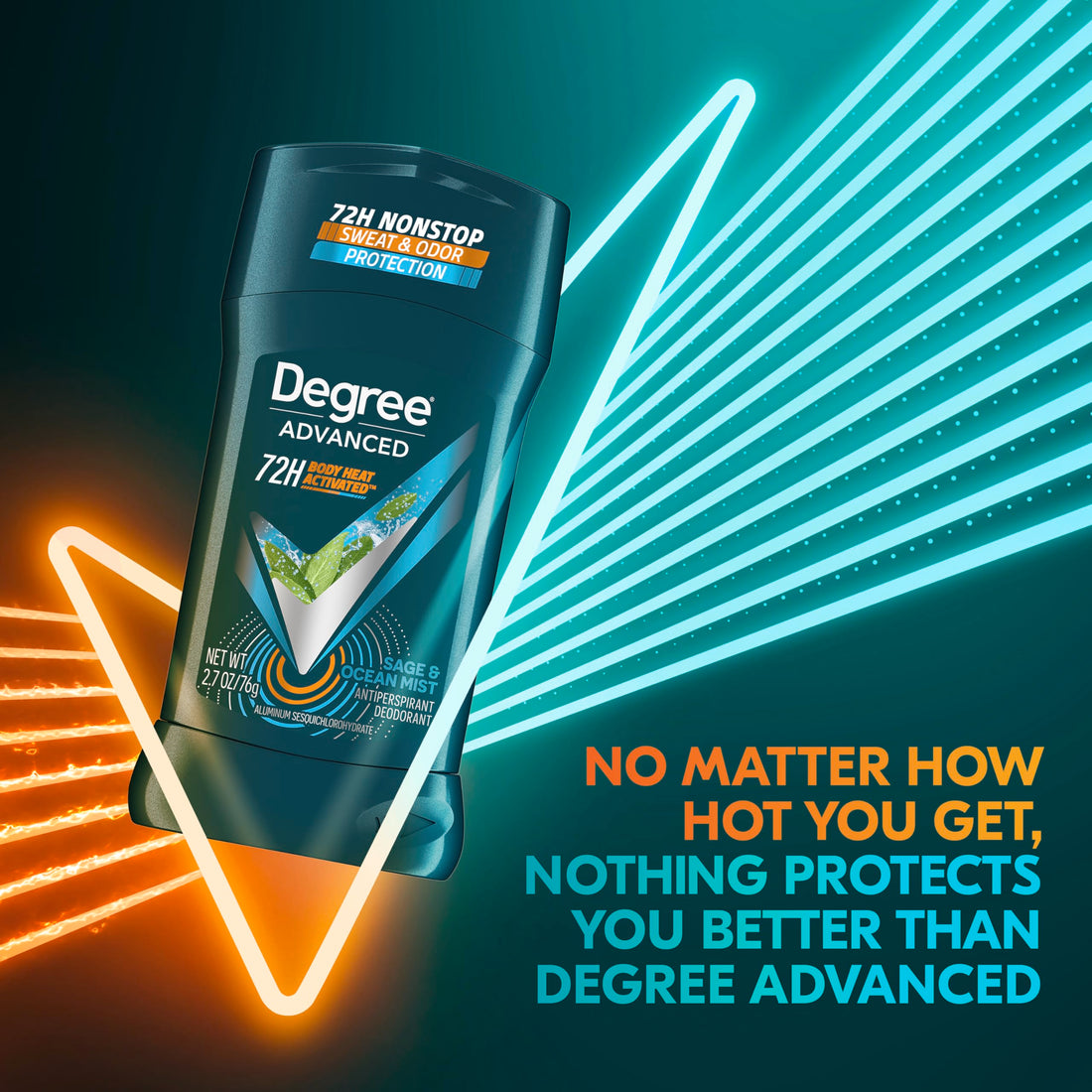 Degree Men Antiperspirant Deodorant Sage & Ocean Mist 72-Hour Sweat and Odor Protection Antiperspirant For Men With Body Heat Activated Technology 2.7 oz