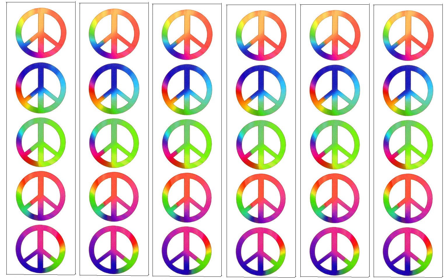 Rainbow Peace Symbol Sign Tattoos