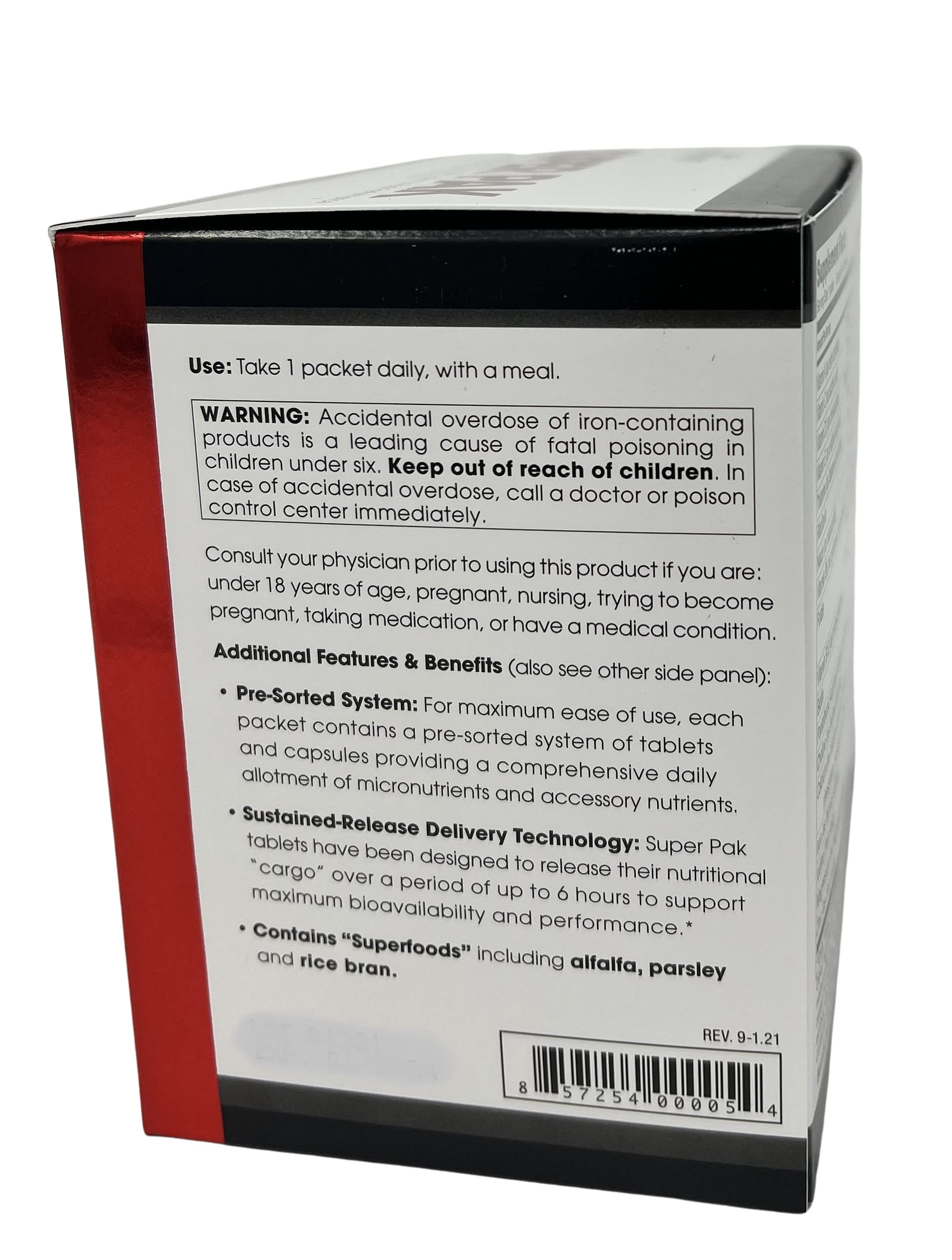 Beverly International Super Pak. 30 Packs. High-Potency Multivitamin, Daily Pack for Energy, Performance, Immune System Health. Custom-formulated for Athletes, Active Men and Women since 1970.