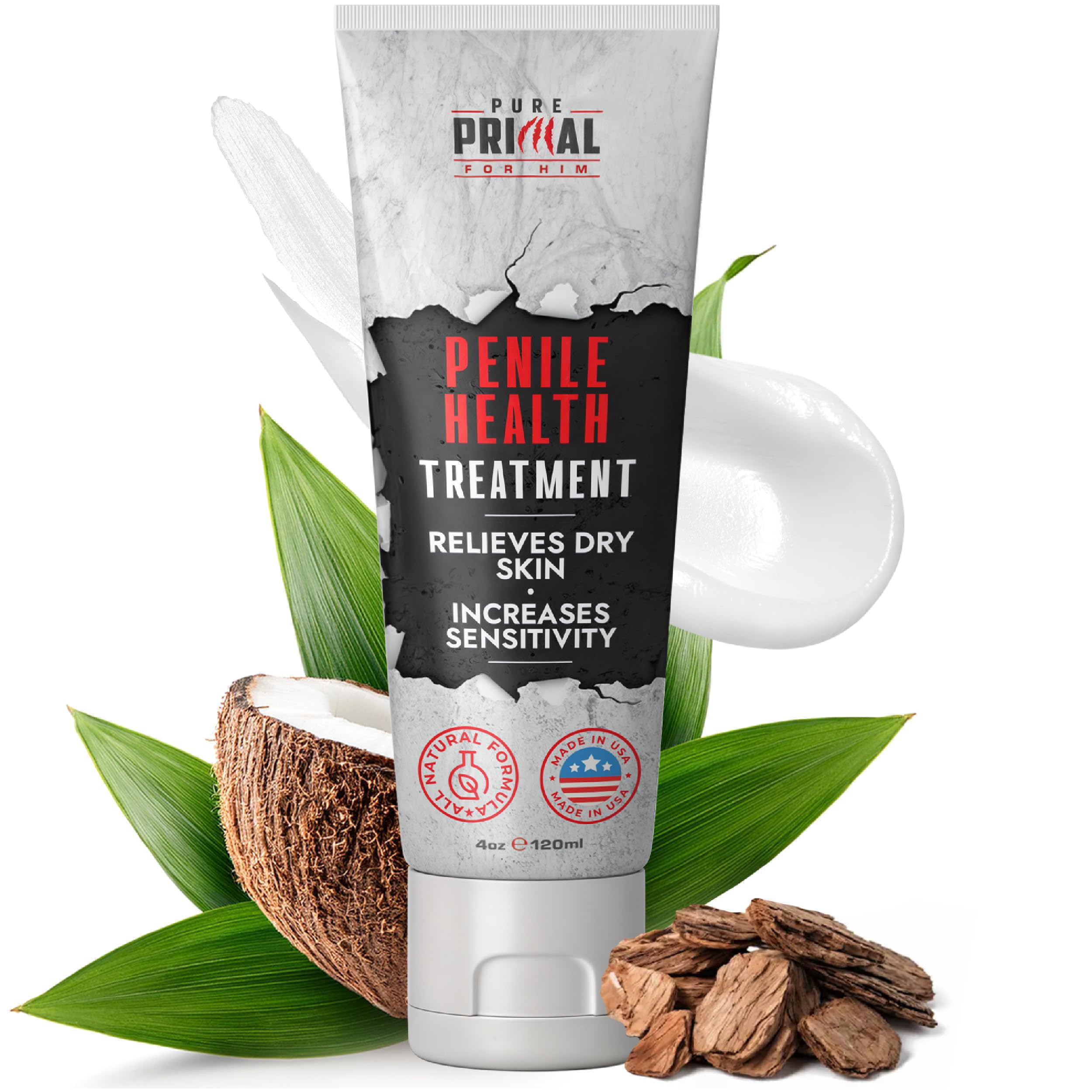 Pure Primal Premium Health Cream – Advanced Moisturizing Formula for Men – Soothing Lotion for Comfort, Hydration, and Skin Protection – 4 oz