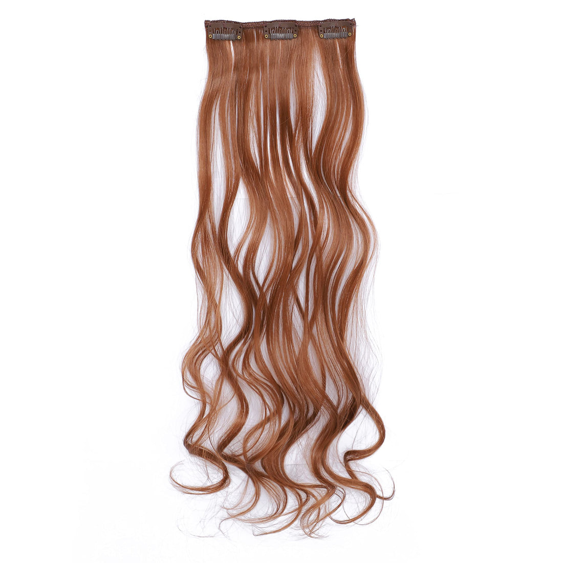 Dirty Brown-12# : SWACC Women 20 Inches Curly Full Head 7 Separate Pieces Heat Resistance Synthetic Hair Clip in Hair Extensions (Dirty Brown-12#)