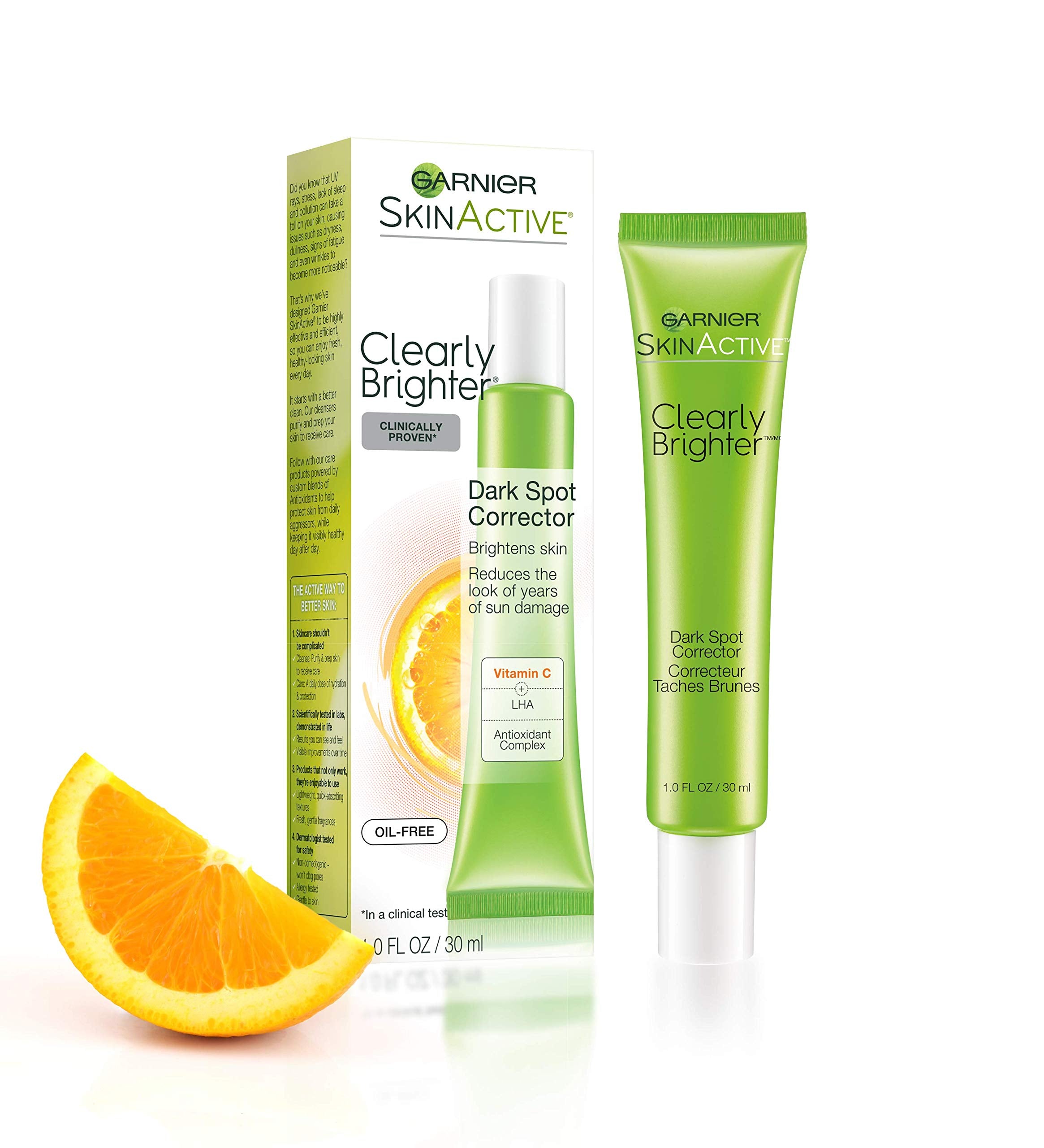 Garnier SkinActive Clearly Brighter Dark Spot Corrector with Vitamin C, 1 Fl Oz, (30mL), 1 Count (Packaging May Vary)