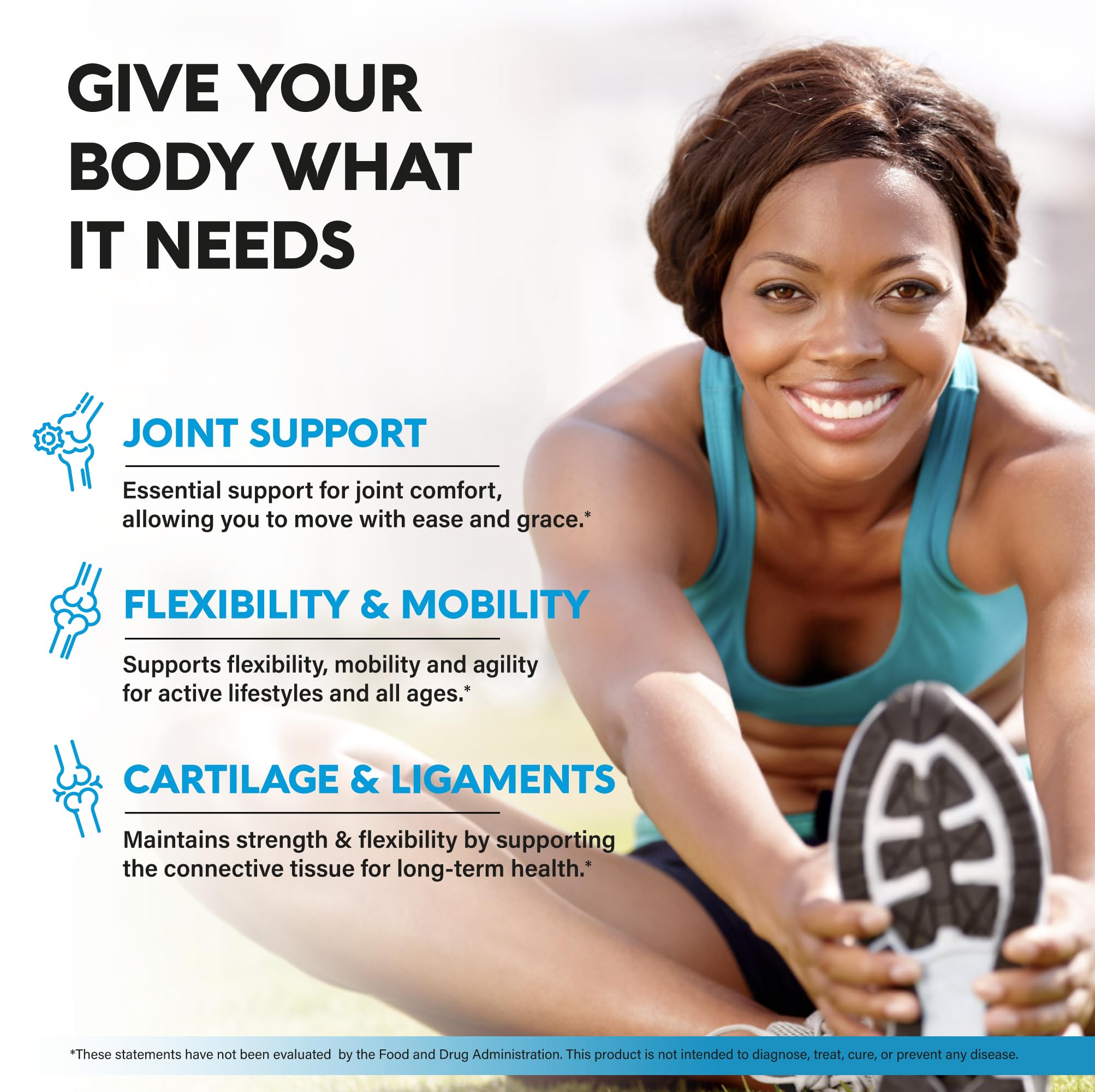 Glucosamine Chondroitin MSM Collagen | FSA HSA Eligible | Joint Support Supplement 2800 mg | Made in USA | FSA Approved Product Items | Flexibility Nutritional Vitamins | For Men & Women, 120 Capsules