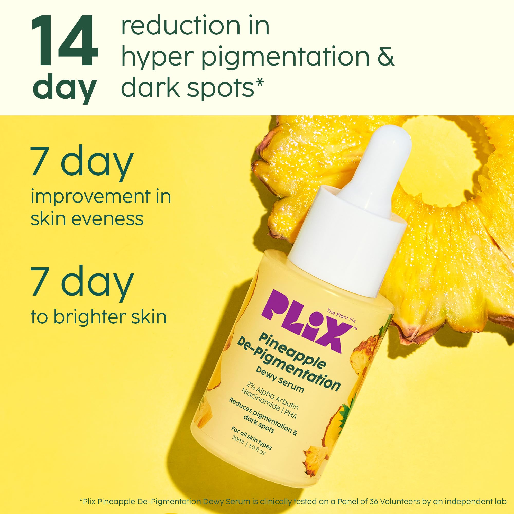 PLIX - THE PLANT FIX Pineapple Pigmentation Skincare Kit For Dark Spot Removal | Cleanser, Face Serum and Moisturizer Combo With 2% Alpha Arbutin For Women & Men, Pack of 3