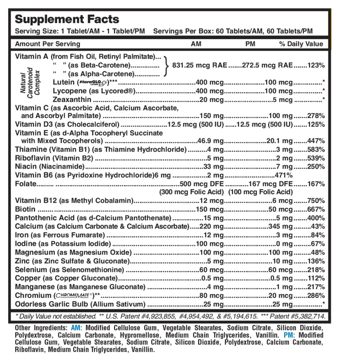 MDR Fitness Tabs Patented Multivitamin for Women Promotes ATP and NAD to Support Energy and Fitness - AM/PM Formulas - 2 Month Supply