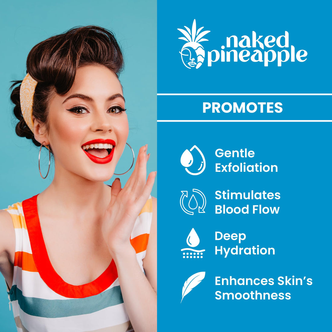 Naked Pineapple - Exfoliating Gel Cleanser with Enzymes, Daily Hydrating Cleanse, Gentle Exfoliation, Moisturizing for All Skin Types - 8oz