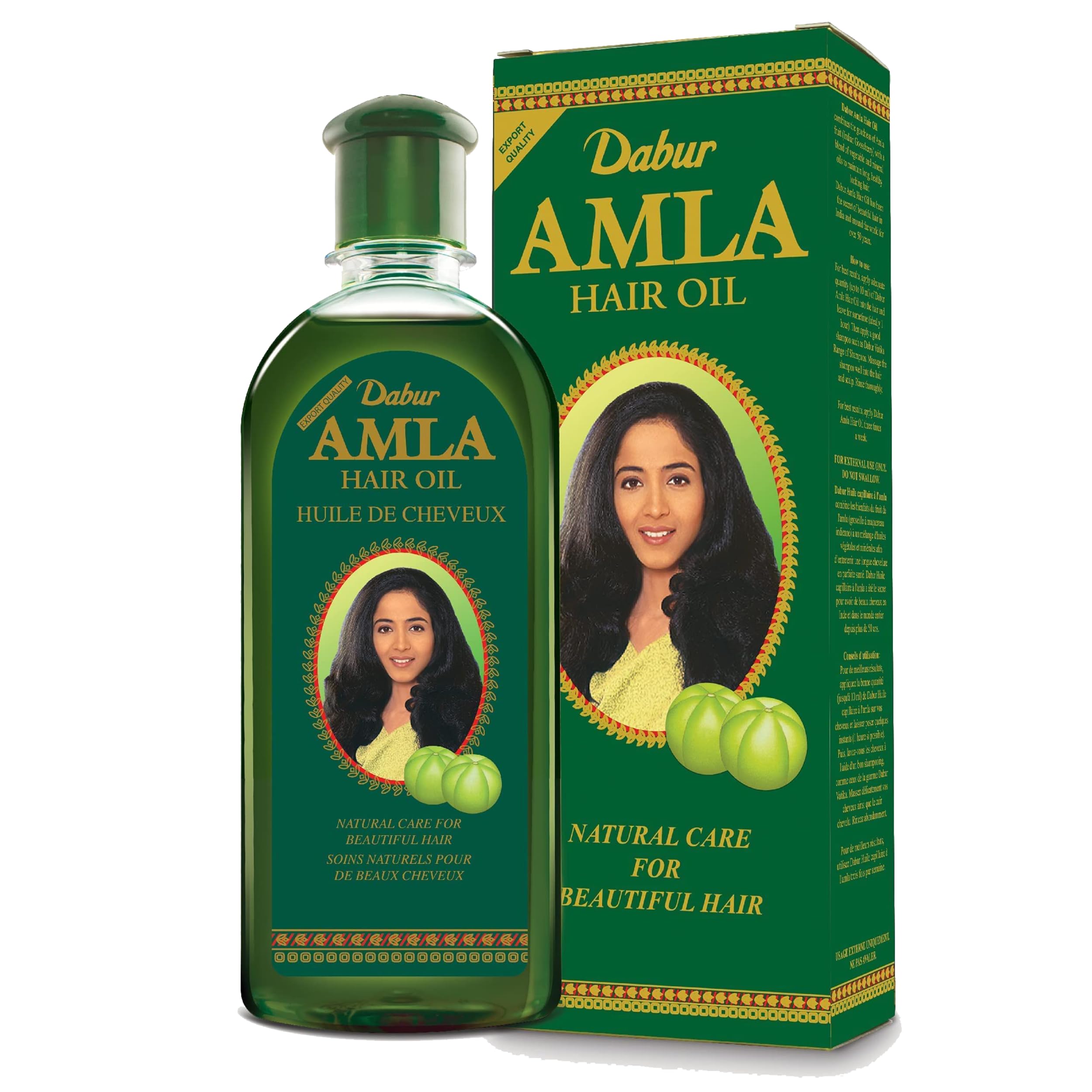 Dabur Amla Hair Oil – Nourishing Herbal Oil for Stronger, Thicker & Shinier Hair – Enriched with Amla Extracts to Reduce Fall, Strengthen Roots & Promote Healthy Growth – 500ml