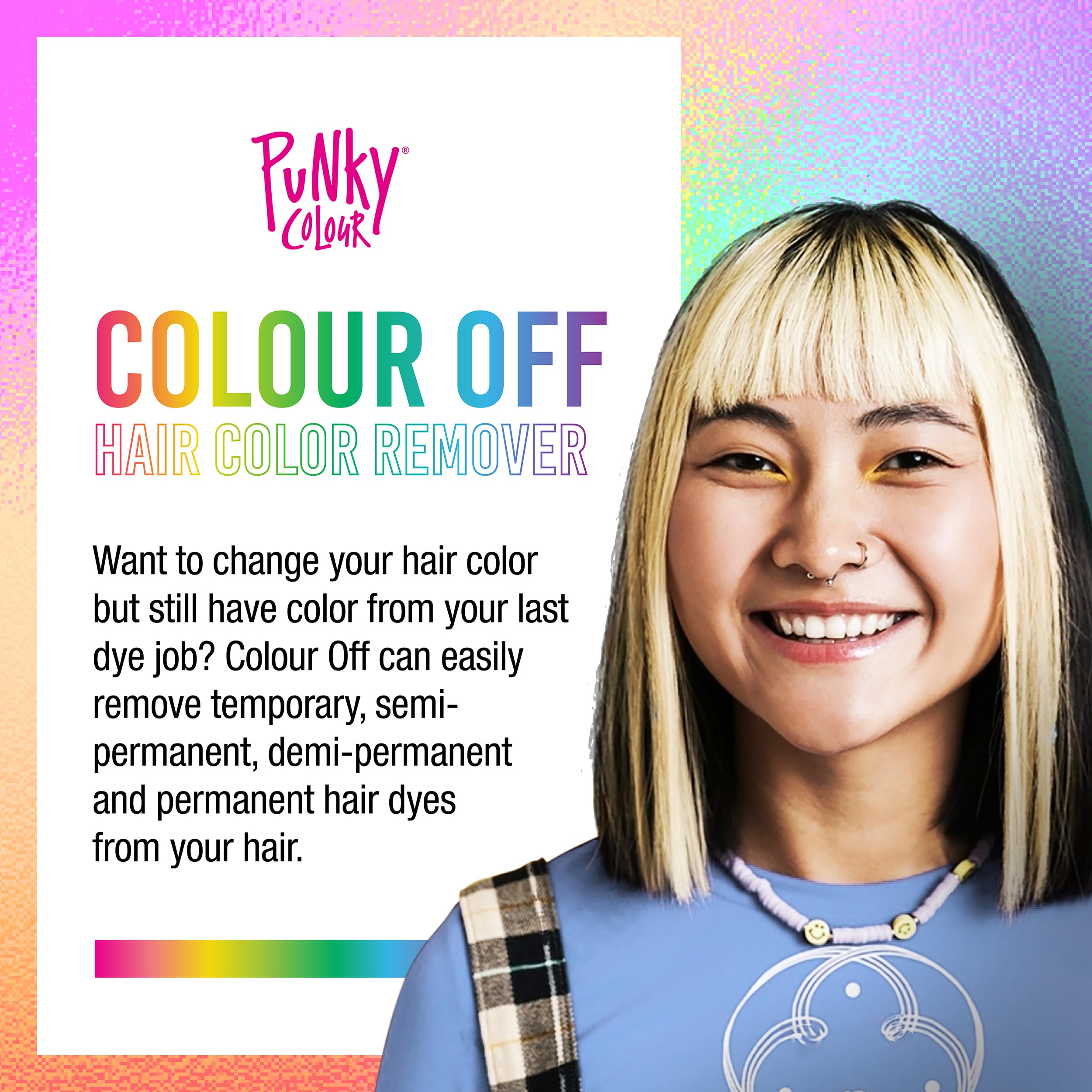 Punky Colour Off Hair Color Remover Kit - Hair Dye Remover, Safely Removes Semi Permanent Dye, and Permanent Colors, Color Removers for Dyed Hairs