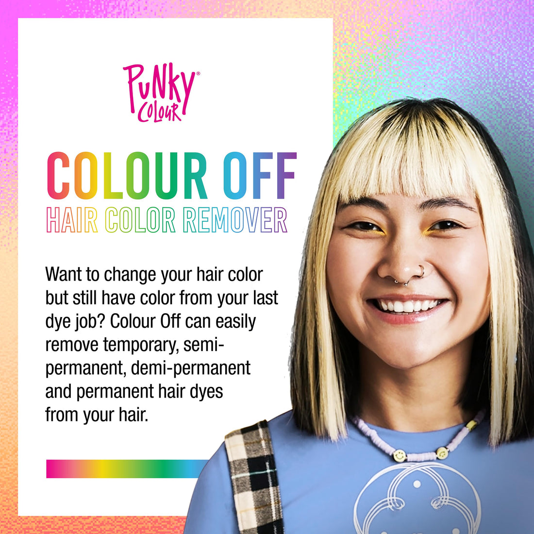 Punky Colour Off Hair Color Remover Kit - Hair Dye Remover, Safely Removes Semi Permanent Dye, and Permanent Colors, Color Removers for Dyed Hairs
