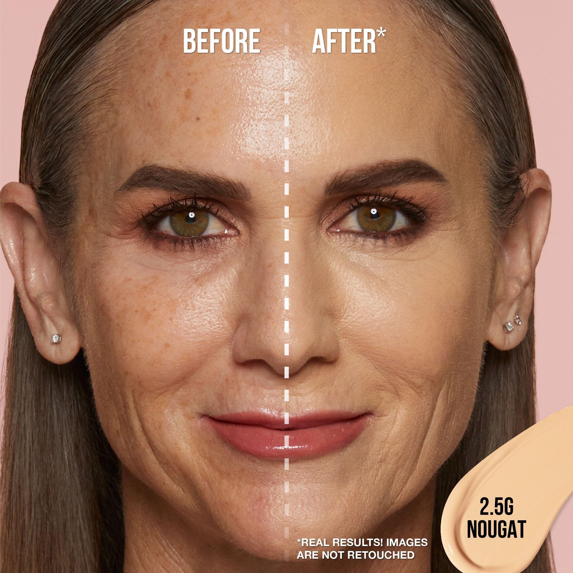 HUDA BEAUTY #FauxFilter Luminous Matte Buildable Coverage Crease Proof Concealer Nougat 2.5 Golden