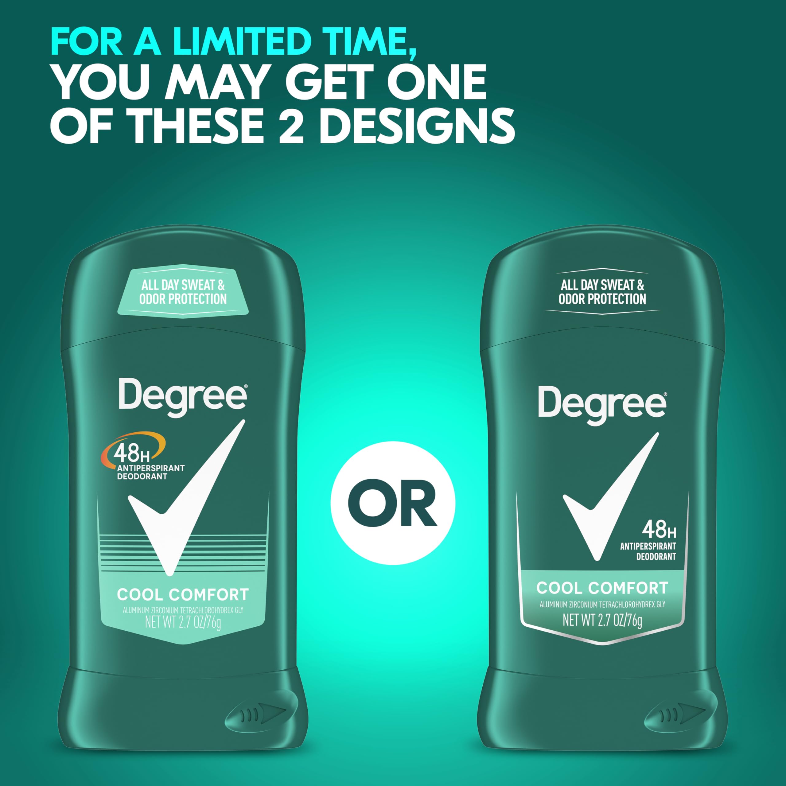 Degree Men Dry Protection Antiperspirant, Cool Comfort 2.7 oz, (Pack of 6)