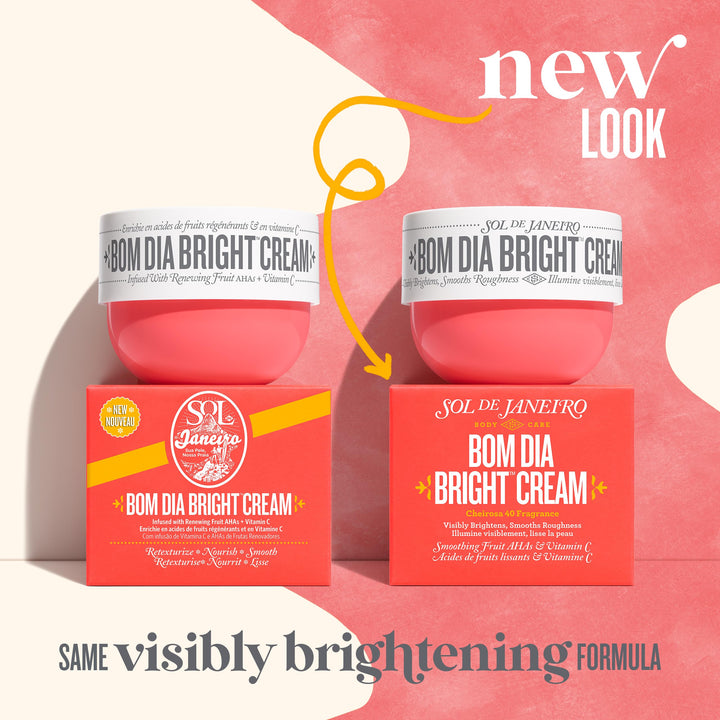 SOL DE JANEIRO Visibly Brightening and Smoothing Bom Dia AHA Body Cream Travel Size 75mL/2.5 fl oz.