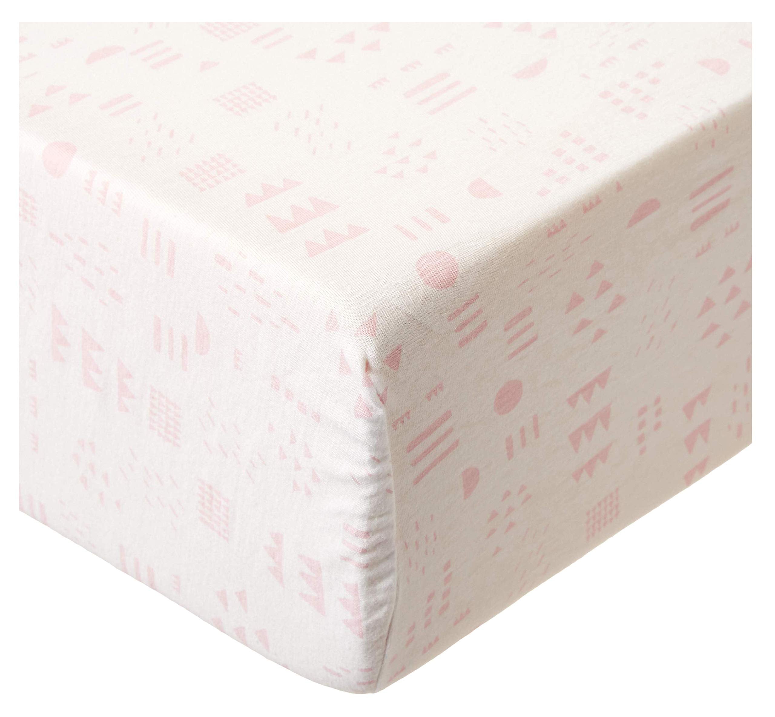 HonestBaby unisex-baby Classics Fitted Crib Sheets Set Standard Mattress, 100% Organic Cotton Baby Boys, Girls, Neutral, 1 Pack - Pattern Play Gray Heather, One Size