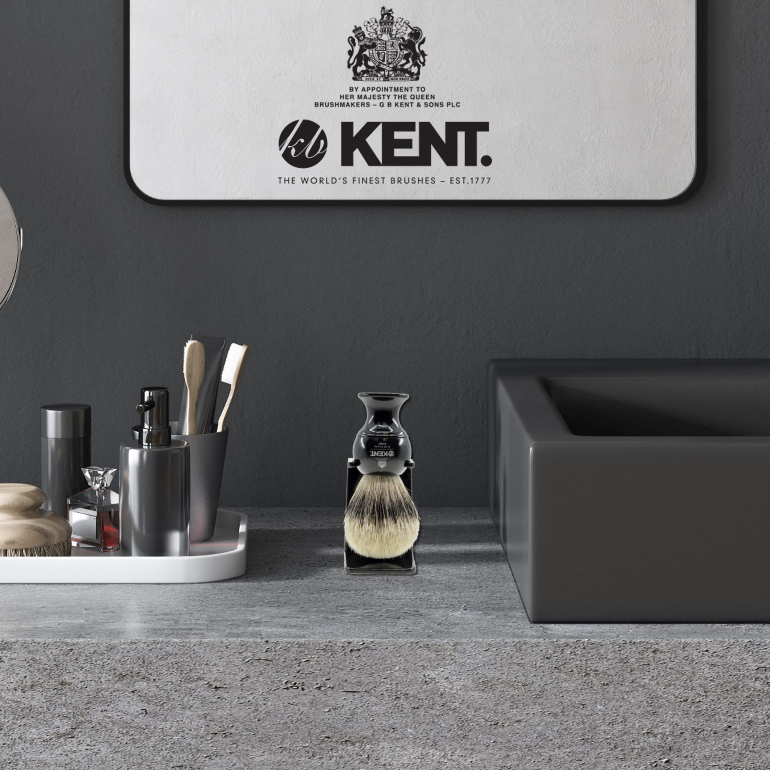 KENT VSB2 BLK Large Shaving Brush Stand