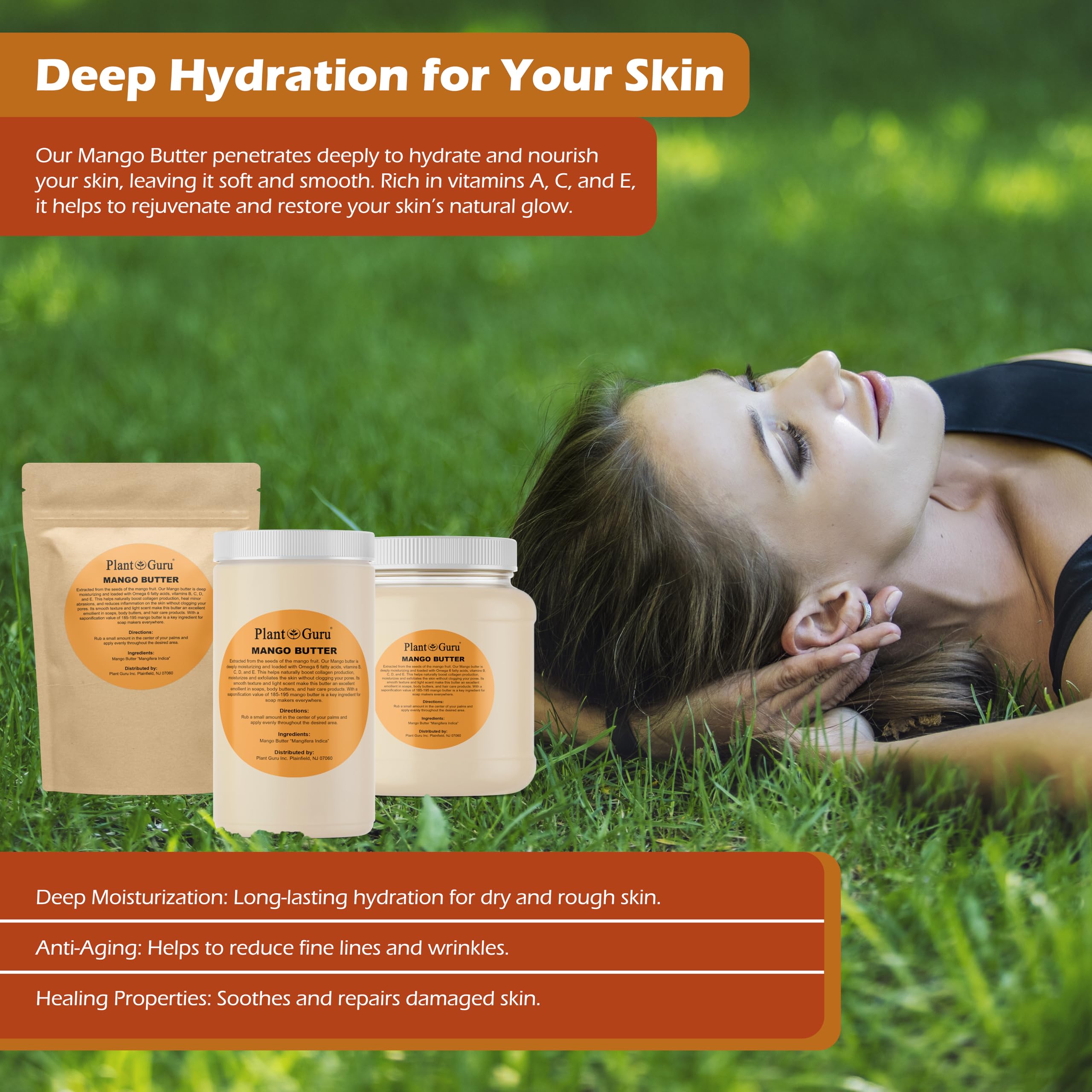 Raw Mango Butter 5 lbs. Bulk 100% Pure Natural Unrefined - Great for Skin, and Hair Growth. DIY Soap Making, Body Butters, Lotions and Creams.