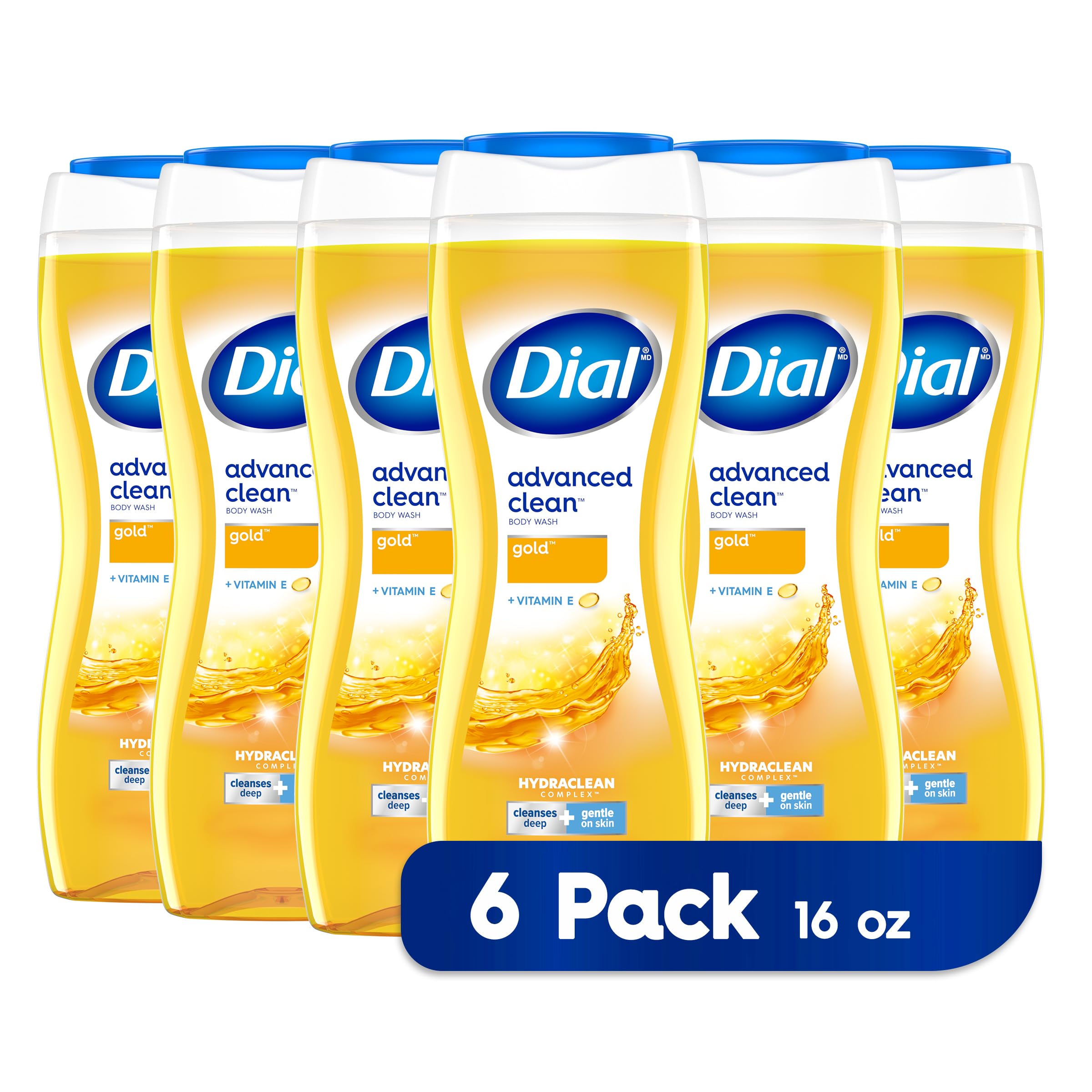 Dial Body Wash, Gold, 16 Ounce (Pack of 6)