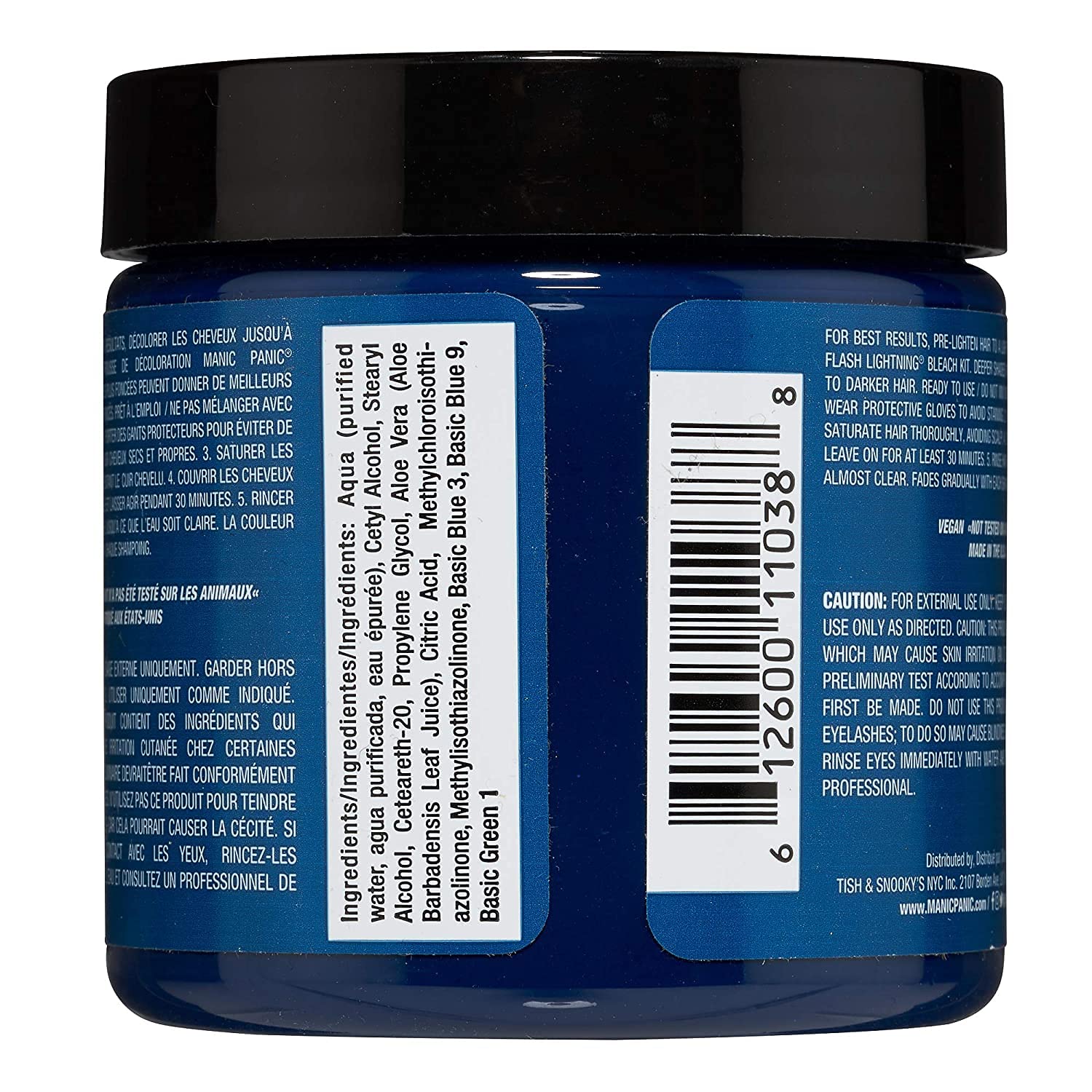 Manic Panic Semi-Permament Haircolor Voodoo Blue 4oz Jar (2 Pack)