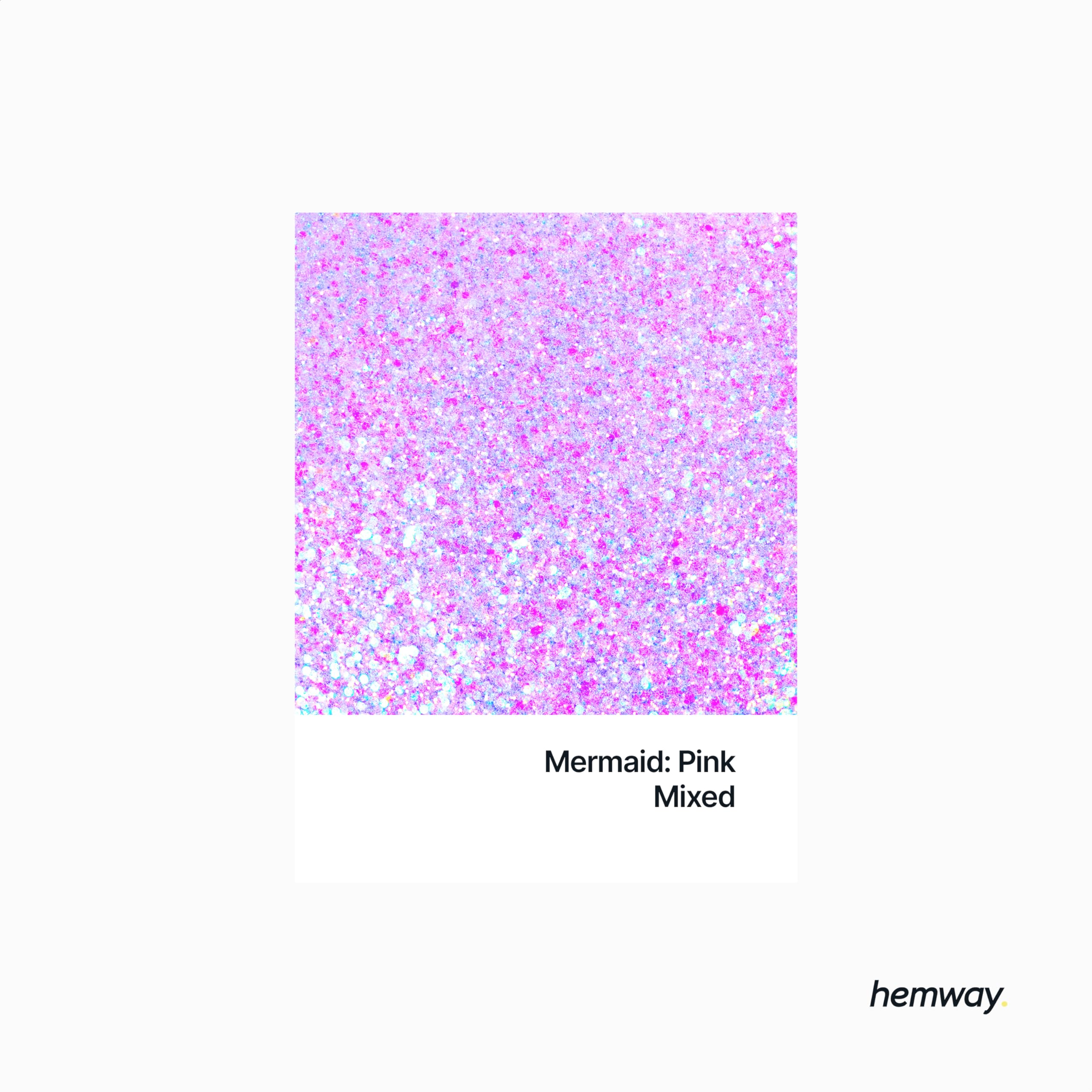 Hemway Mermaid Pink Mix Glitter Chunky Multi Purpose Dust Powder Arts & Crafts Wine Glass Decoration Weddings Flowers Cosmetic Face Eye Body Nails Skin Hair Festival 100g