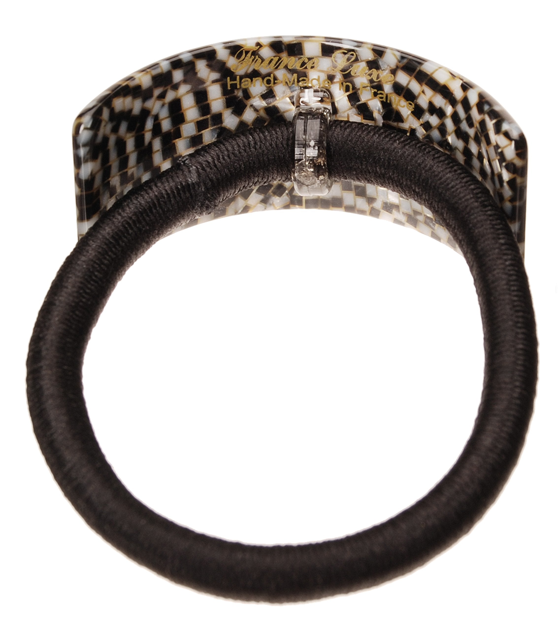 Opera Silver : France Luxe Rectangle Ponytail Holder - Opera Silver