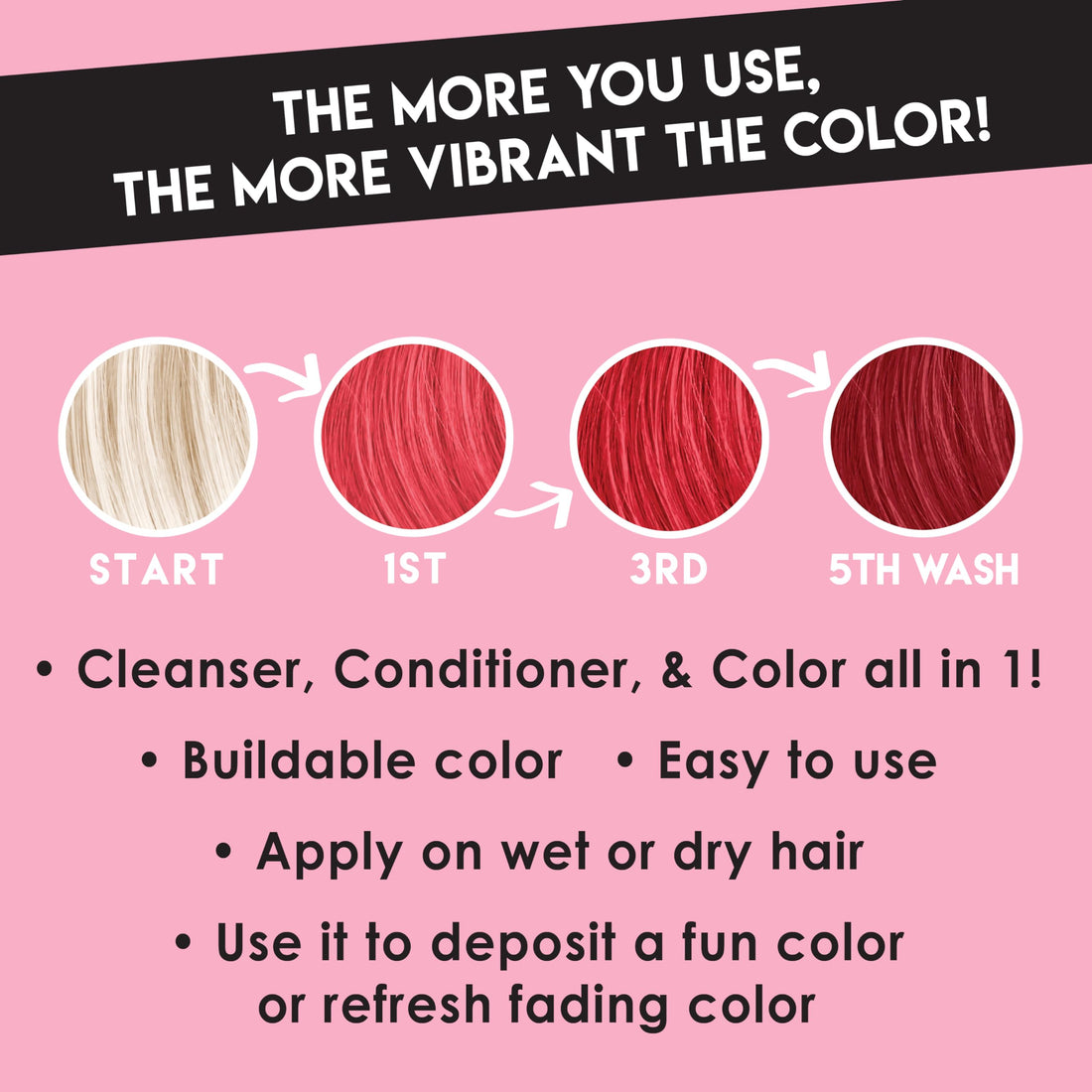 Color Lux Color Cleansing Conditioner, Red, 3-in-1 Color Depositing Formula, Vegan, Sulfate-Free, Paraben-Free, 8.25 oz