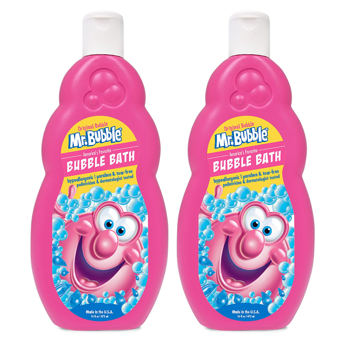 Mr. Bubble Original Bubble Bath - Great for Your Baby, Kids, and Adults - Hypoallergenic, Tear Free Bubble Bath Solution (2 Bottles, 16 fl oz Each)