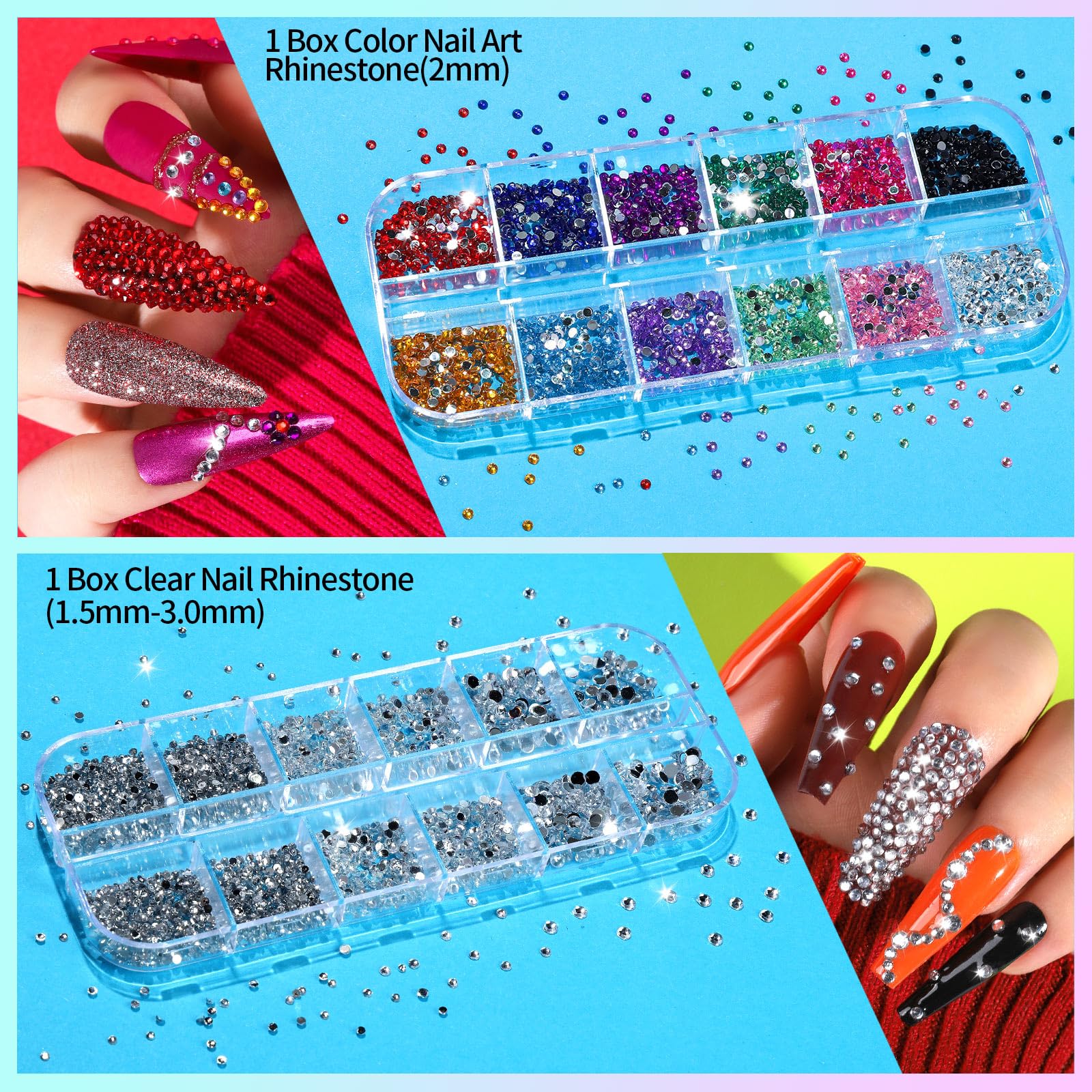 Teenitor Nail Art Kit for Beginners, Nail Art Supplies With Nail Art Brushes, Nail Dotting Tools, Nail Art Stickers, Nail Art Rhinestone, Nail Art Foil, Nail Art Tapes, Nail Accessories For Nail Art