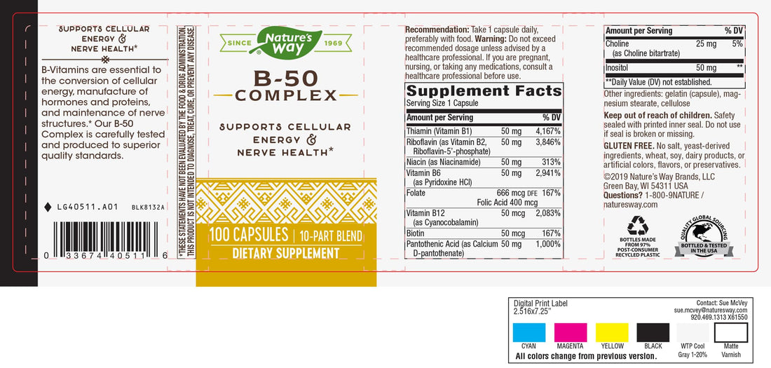 Nature's Way Vitamin B-50 Complex