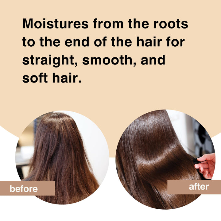 Moist Diane Keratin Hair Treatment for Frizzy Hair & Coarse Hair Women and Men, Organic Hair Care with Argan Oil & Plum Oil from Japan, Sulfate & Silicon Free, EXTRA SMOOTH & STRAIGHT, 15.2 Fl Oz